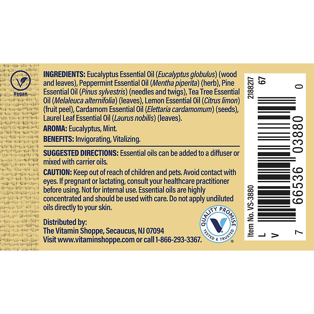Foto 4 pulgar | Mezcla De Aceites Esenciales The Vitamin Shoppe Respiratory 30 Ml - Venta Internacional.