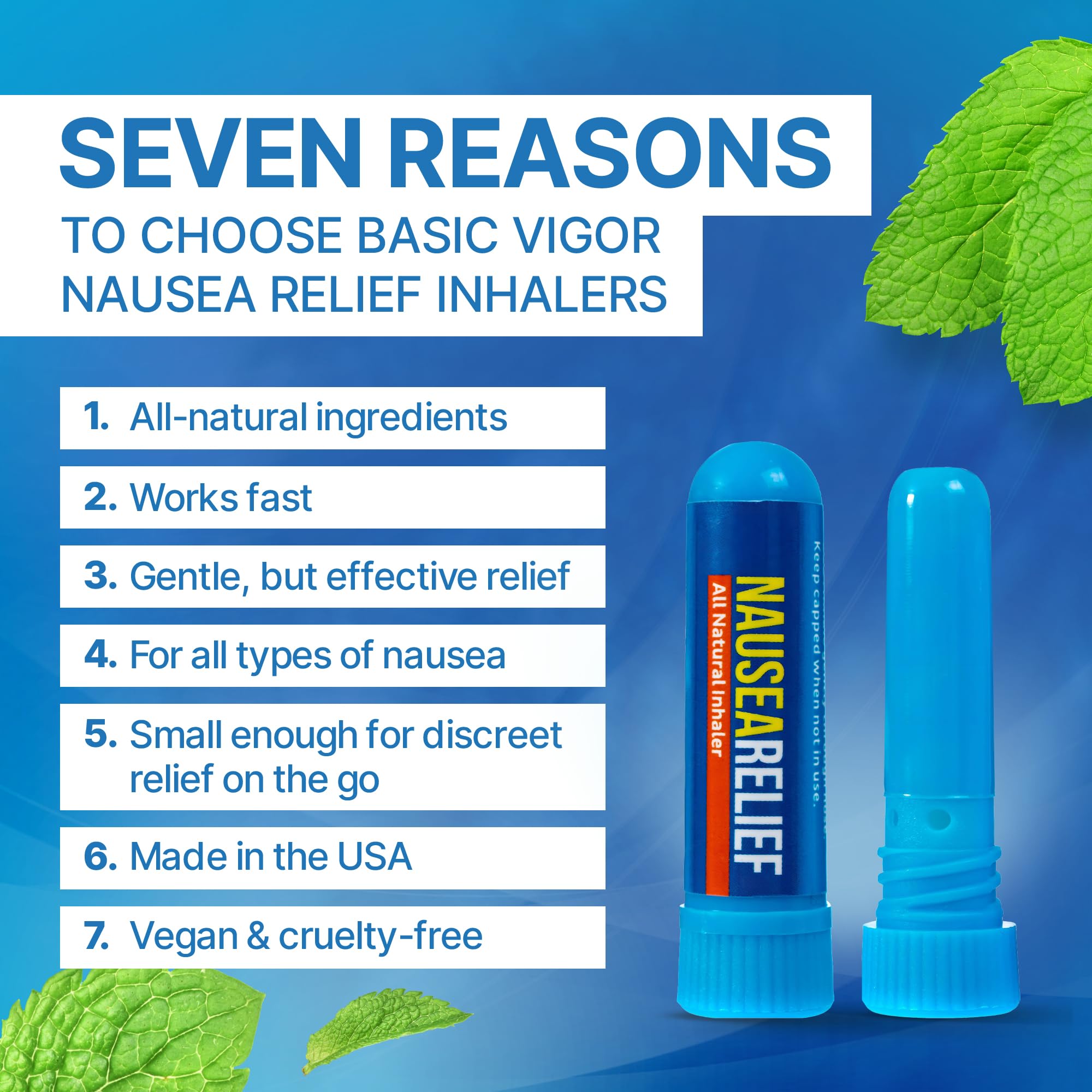 Foto 3 pulgar | Inhalador Para Náuseas Basic Vigor Vigor, Paquete De 2 Unidades, Aromaterapia - Venta Internacional.