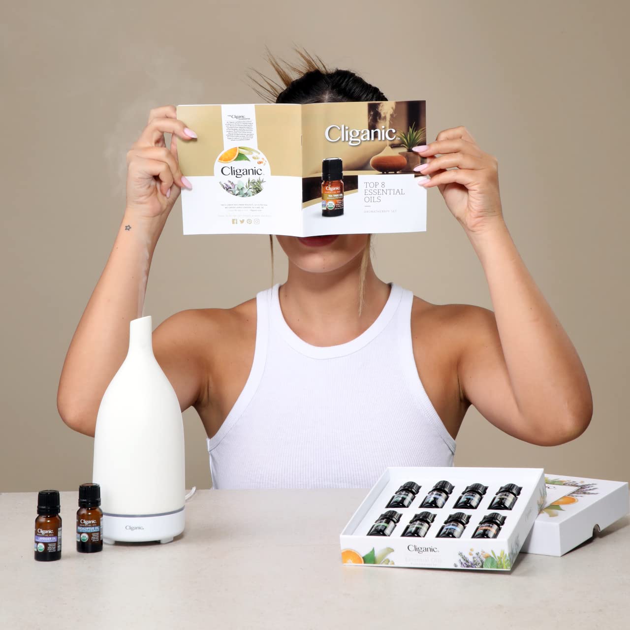 Foto 5 | Set De Regalo De Aceites Esenciales De Aromaterapia Cliganic Top 8 100% Orgánico - Venta Internacional.