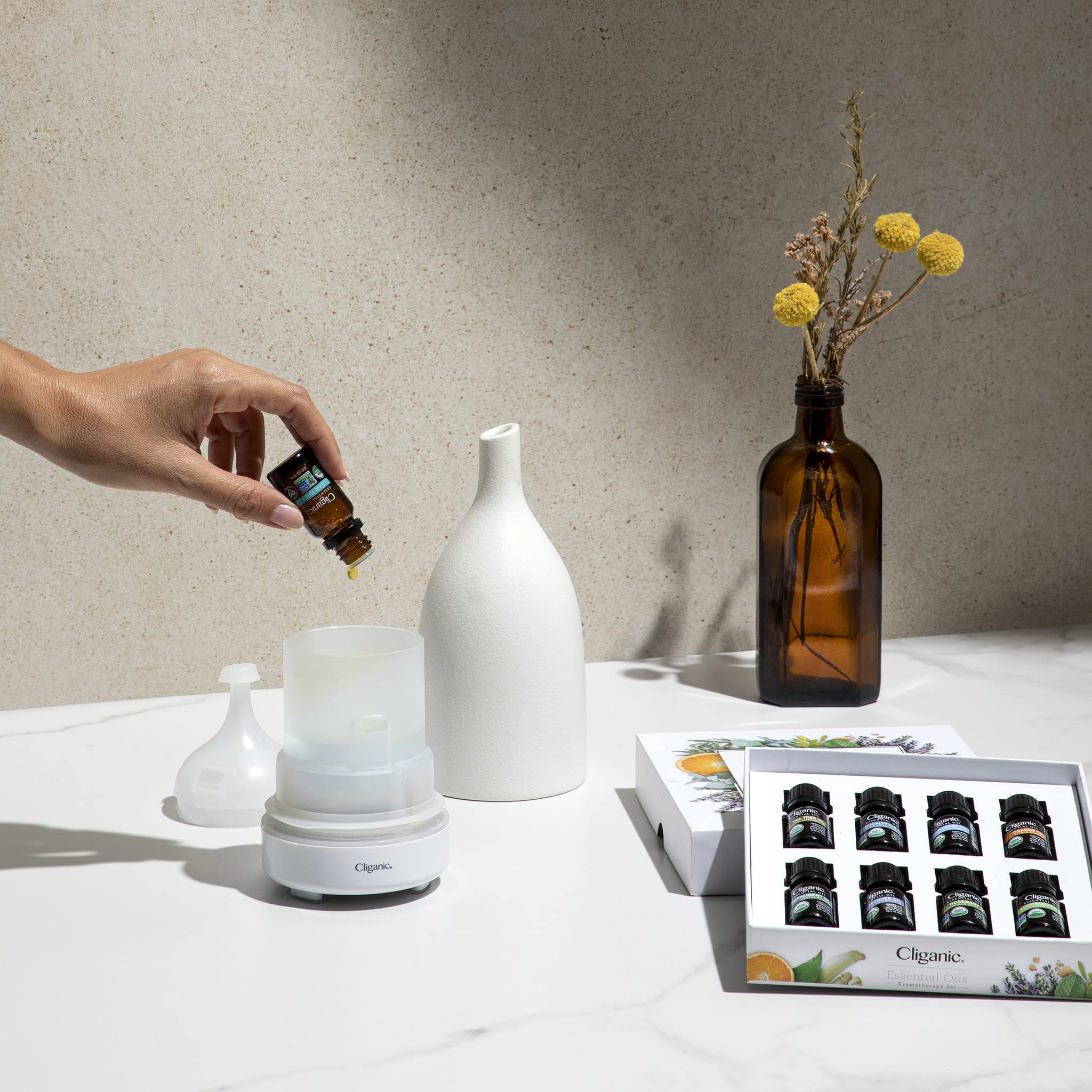 Foto 6 | Set De Regalo De Aceites Esenciales De Aromaterapia Cliganic Top 8 100% Orgánico - Venta Internacional.