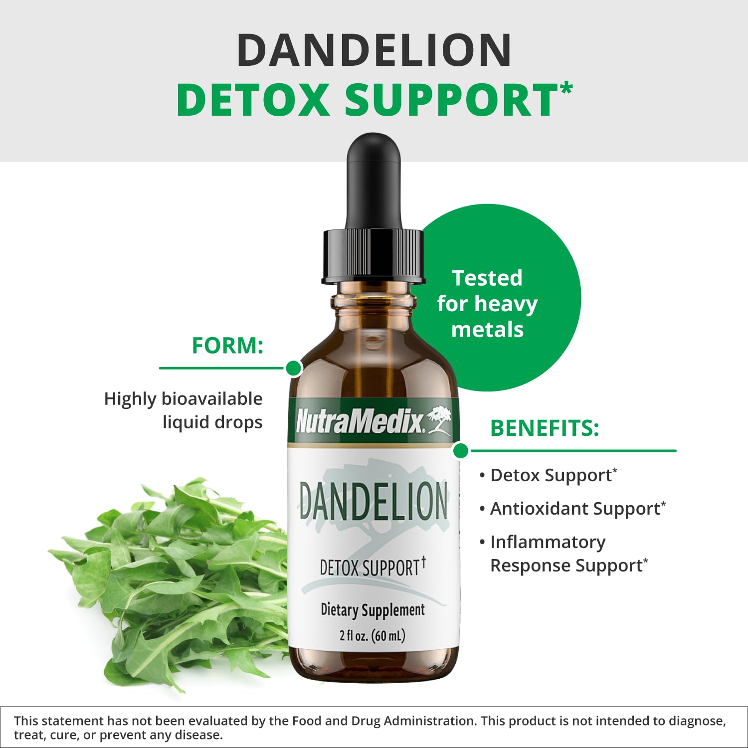 Foto 5 pulgar | Tintura Nutramedix Dandelion Detox, 60 Ml, Ayuda A La Salud Del Hígado - Venta Internacional.