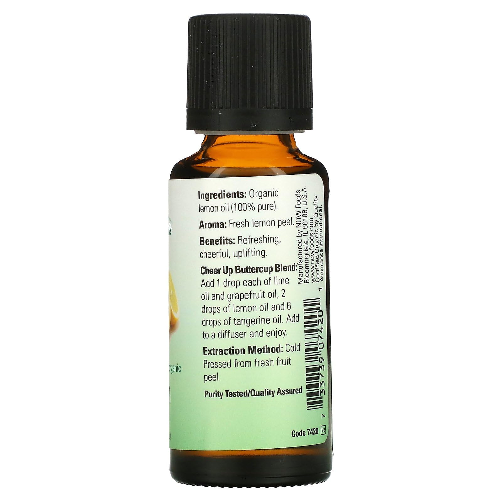 Foto 3 pulgar | Aceite Esencial Now Foods Organic Lemon 30 Ml - Venta Internacional.