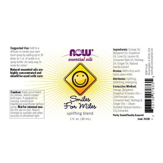 Foto 2 | Aceites Esenciales Now Smiles For Miles Aromaterapia 30 Ml - Venta Internacional.