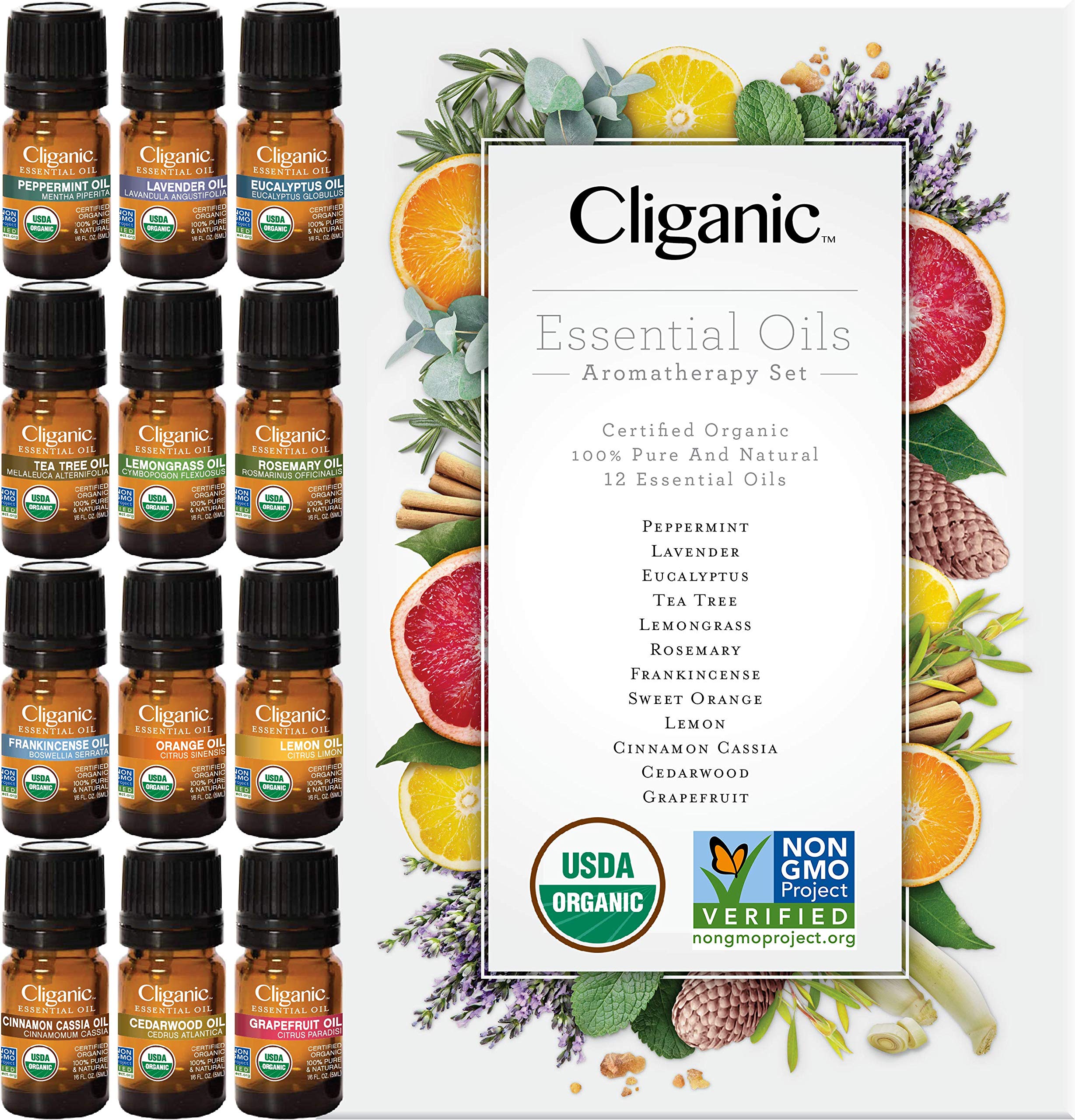Foto 2 pulgar | Set De Aceites Esenciales De Aromaterapia Cliganic Usda Organic Top 4 - Venta Internacional.