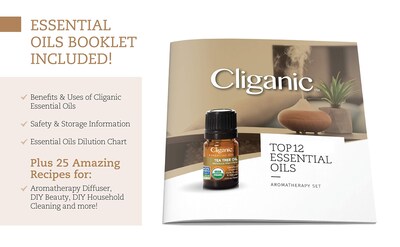 Foto 3 | Set De Aceites Esenciales De Aromaterapia Cliganic Usda Organic Top 4 - Venta Internacional.
