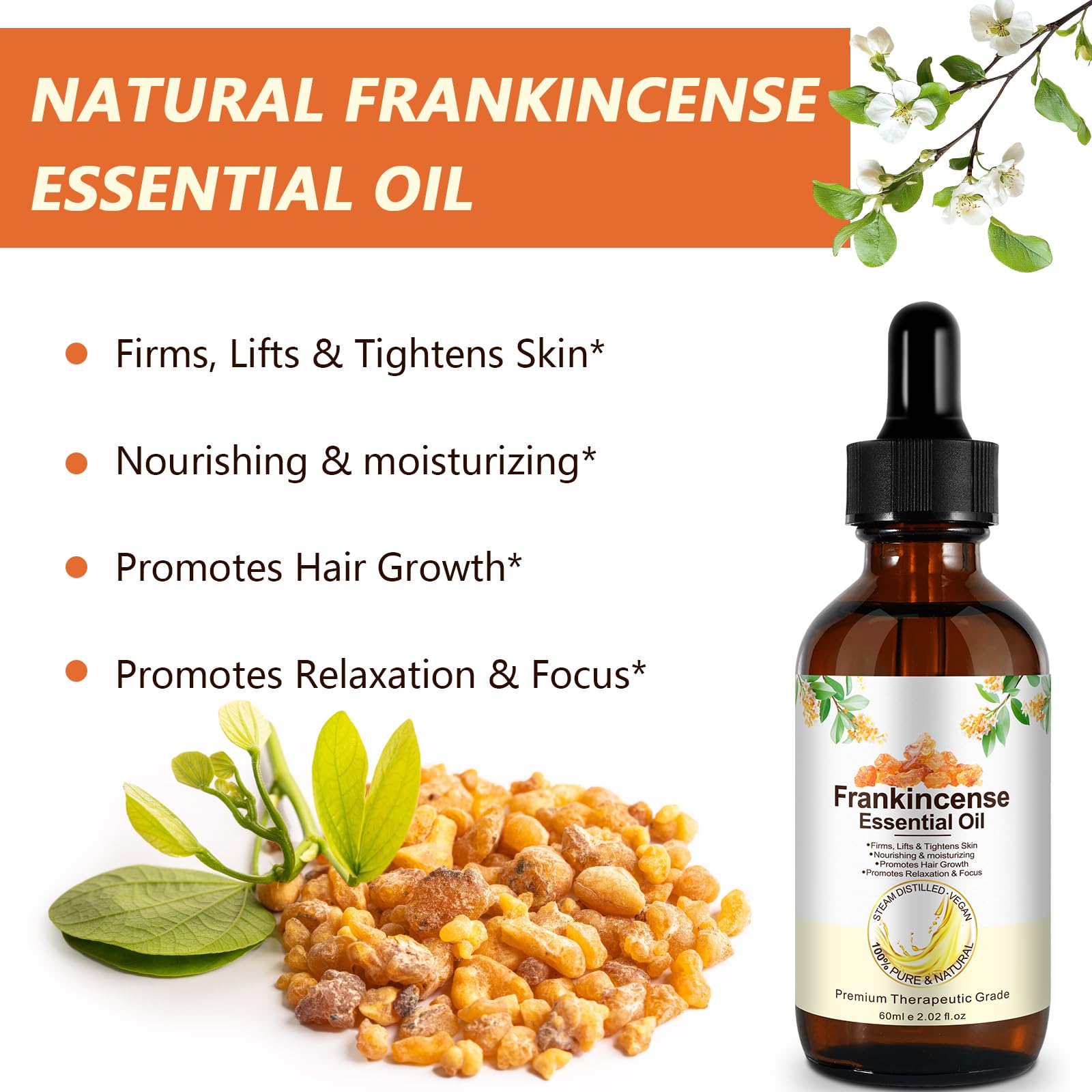 Foto 2 | Aceite Esencial De Incienso Premium, 60 Ml X 2, 100% Puro Y Natural - Venta Internacional.
