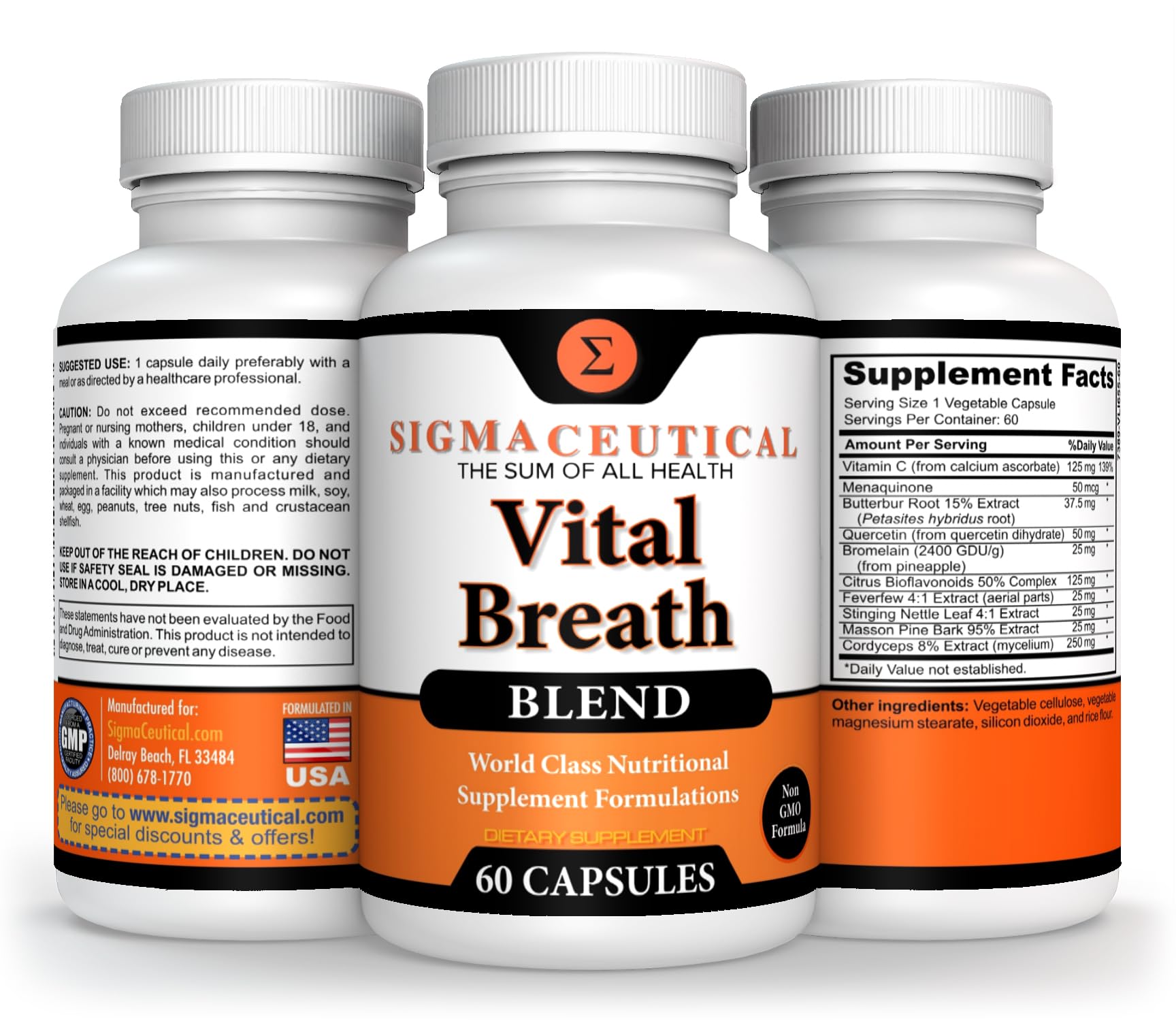 Foto 5 | Suplemento Respiratorio Sigmaceutical Respiratory Formula 60 Cápsulas - Venta Internacional.