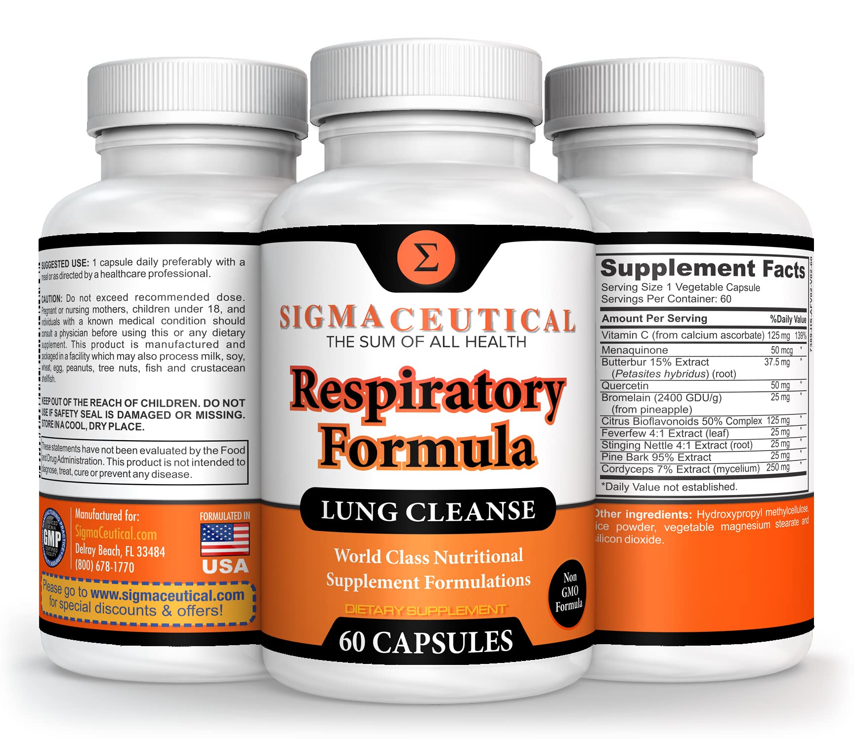 Foto 7 pulgar | Suplemento Respiratorio Sigmaceutical Respiratory Formula 60 Cápsulas - Venta Internacional.