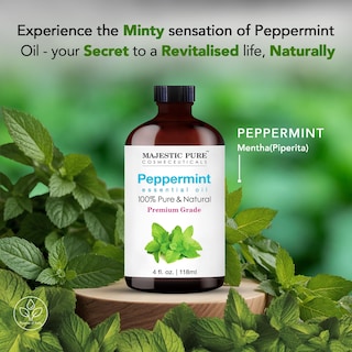 Foto 3 | Aceite Esencial Majestic Pure Peppermint 120 Ml Con Gotero De Vidrio - Venta Internacional.