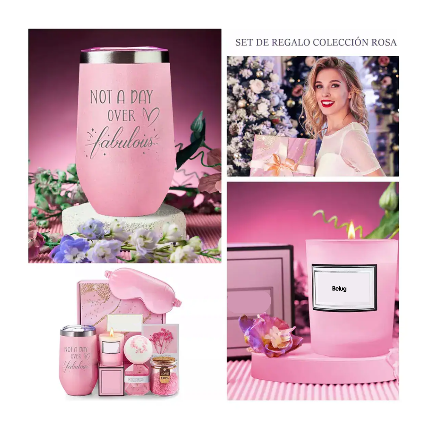 Foto 3 pulgar | Vela Aromática/belug Repelente Cesta De Regalo Relajante, Rosa