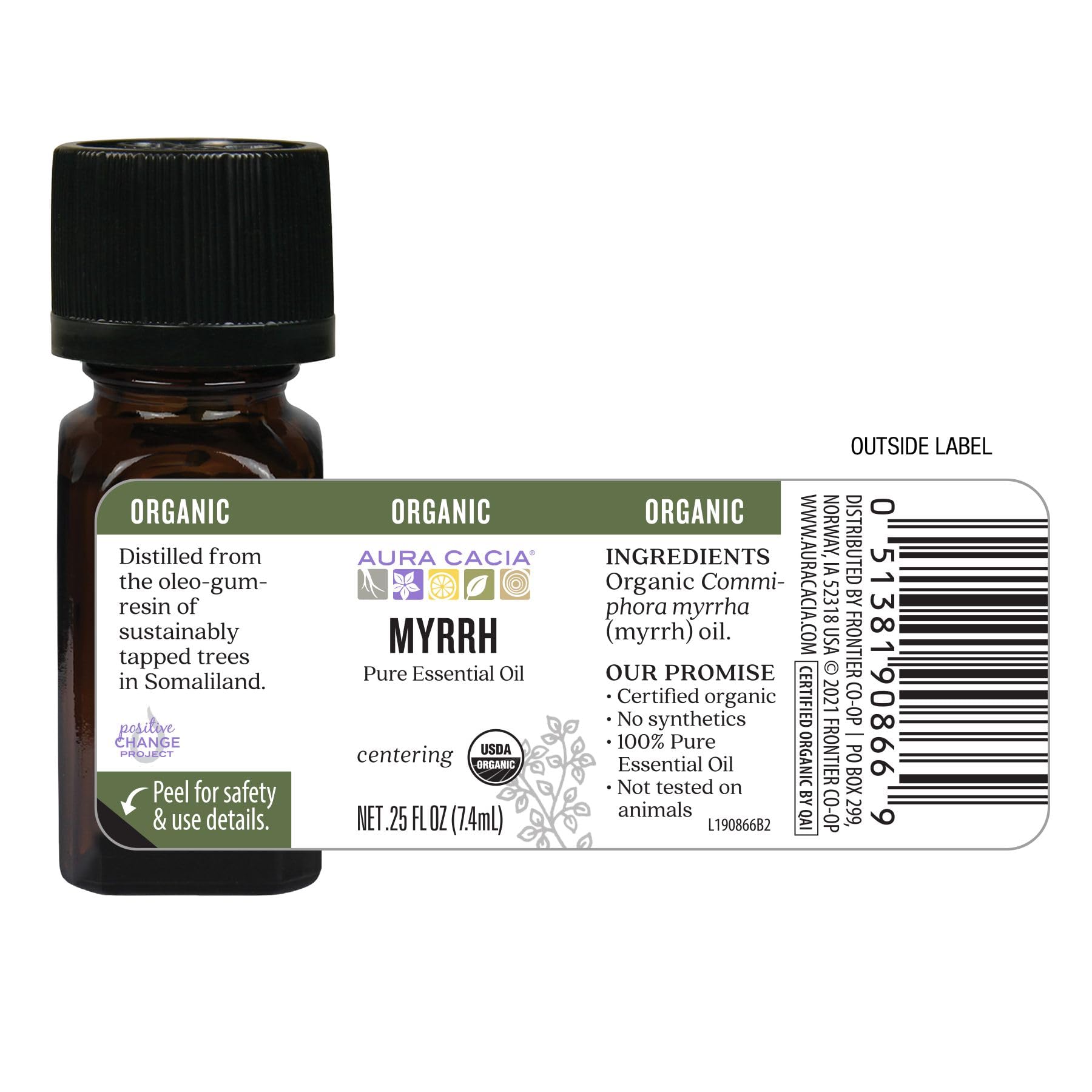 Foto 6 pulgar | Aceite Esencial Aura Cacia Organic Myrrh 7 Ml Para El Cuidado De La Piel - Venta Internacional.