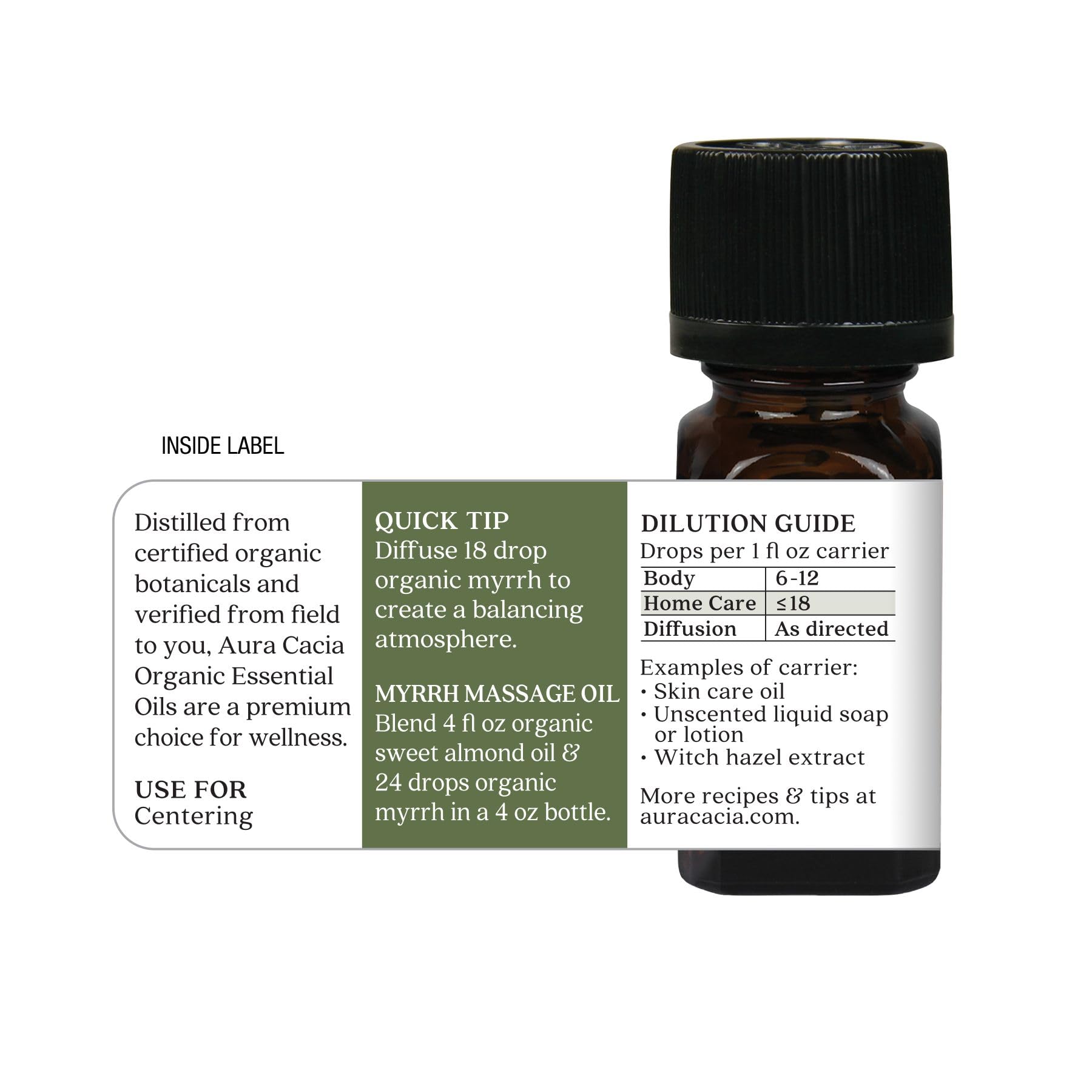 Foto 7 pulgar | Aceite Esencial Aura Cacia Organic Myrrh 7 Ml Para El Cuidado De La Piel - Venta Internacional.