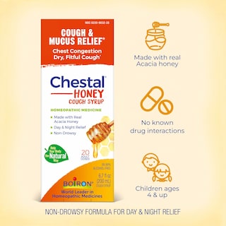 Foto 3 | Sirope Para La Tos Y El Resfriado Boiron Chestal Honey Para Adultos, 200 Ml - Venta Internacional.