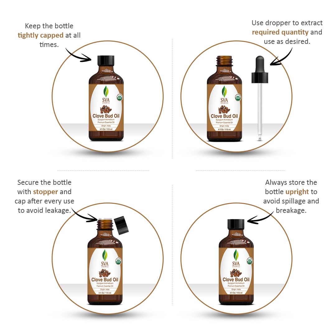 Foto 2 | Aceite Esencial Sva Clove Organic 120 Ml Con Gotero Para Difuso - Venta Internacional.