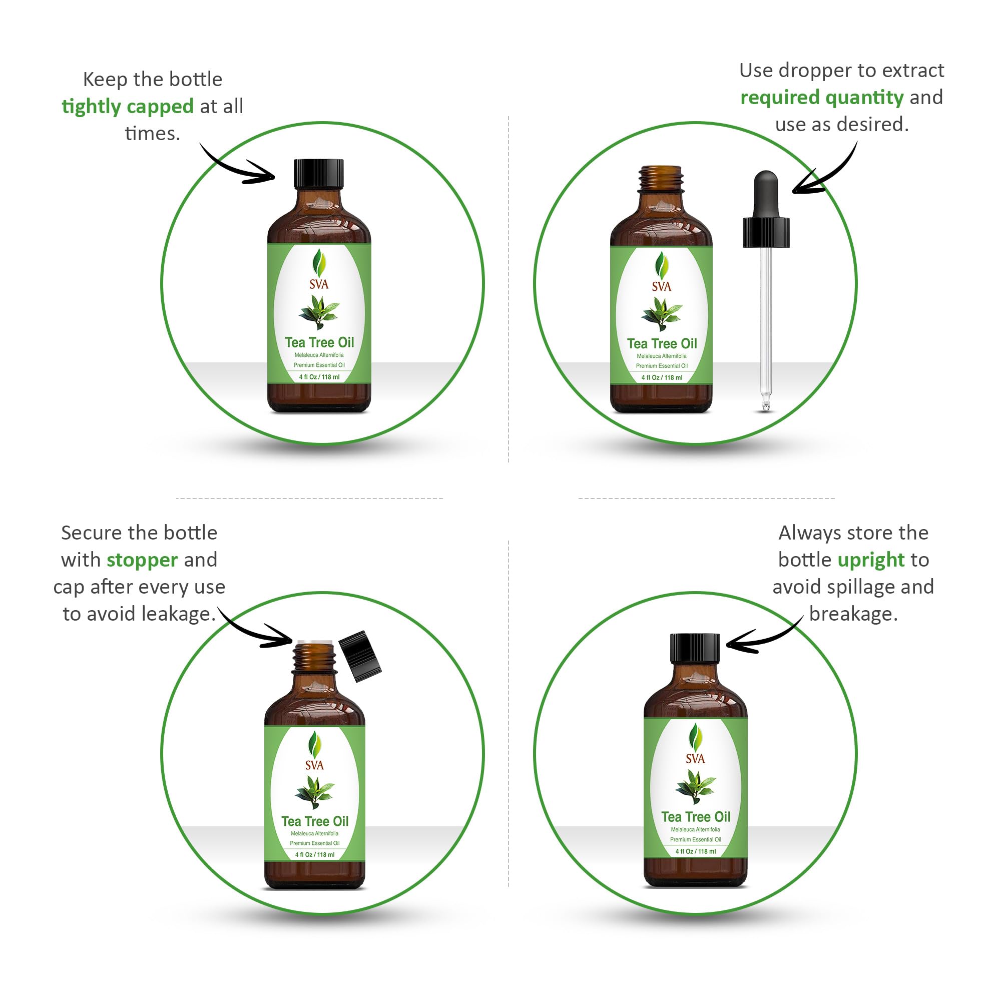 Foto 3 pulgar | Aceite Esencial Sva Tea Tree 100 Ml 100% Natural Con Gotero - Venta Internacional.