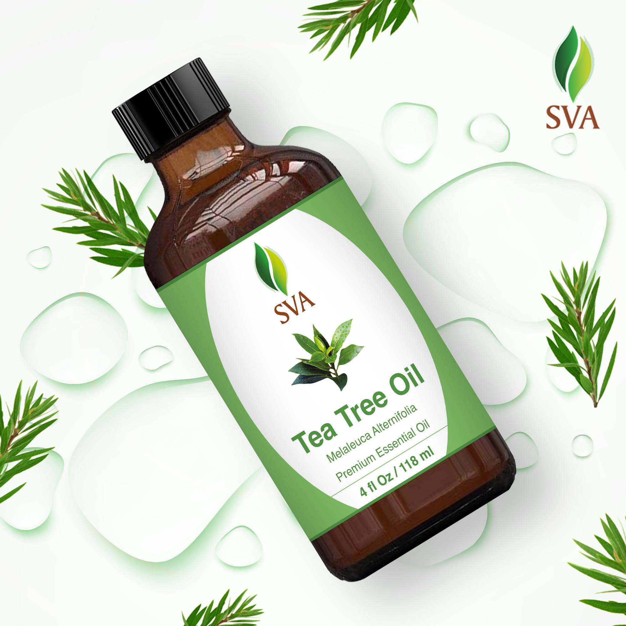 Foto 5 pulgar | Aceite Esencial Sva Tea Tree 100 Ml 100% Natural Con Gotero - Venta Internacional.