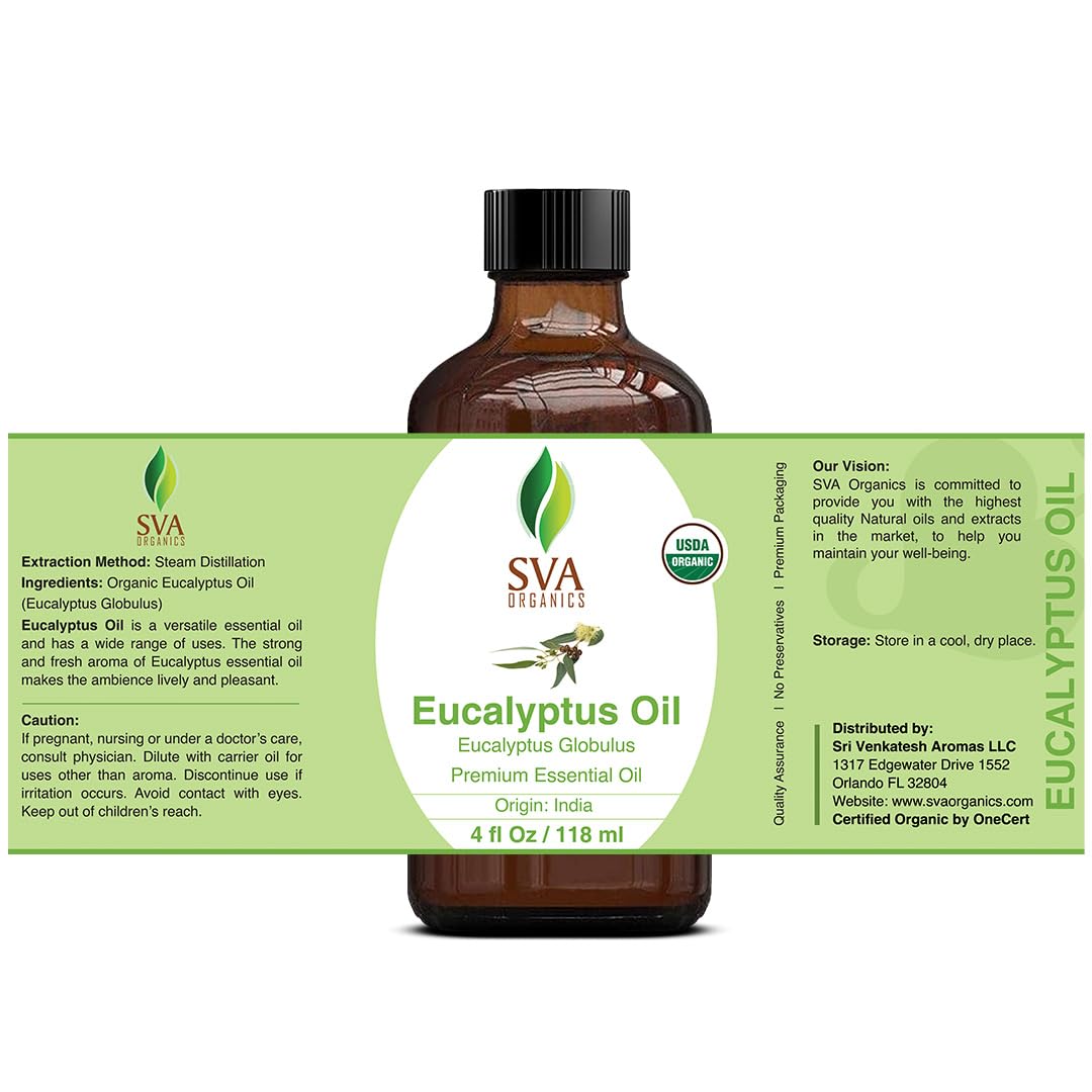 Foto 5 pulgar | Aceite Esencial Sva De Eucalipto 100% Natural Orgánico 120 Ml - Venta Internacional.