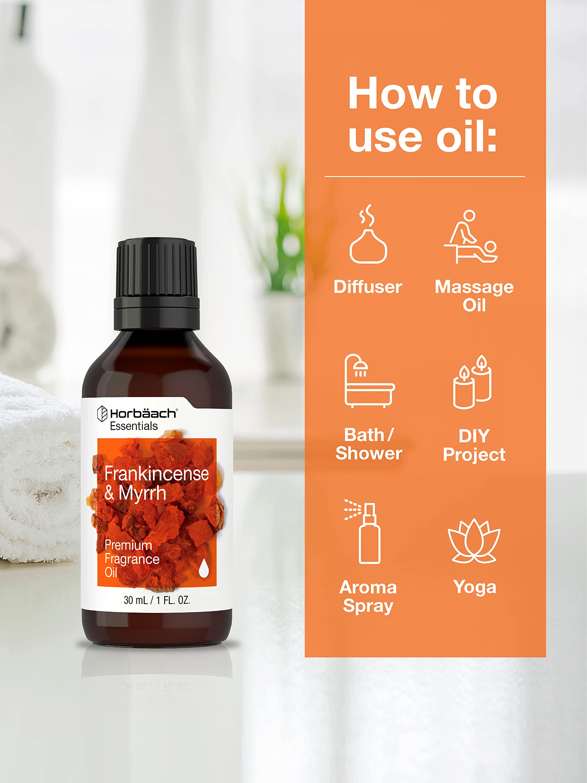 Foto 3 | Aceite Aromático Horbäach De Incienso Y Mirra, 30 Ml, De Primera Calidad - Venta Internacional.