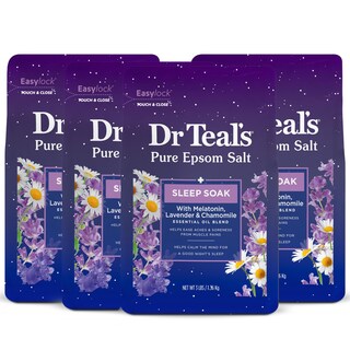 Foto 1 | Remojo Para Dormir Con Melatonina Epsom Salt Dr. Teal's, 1,36 Kg (paquete De 4) - Venta Internacional.