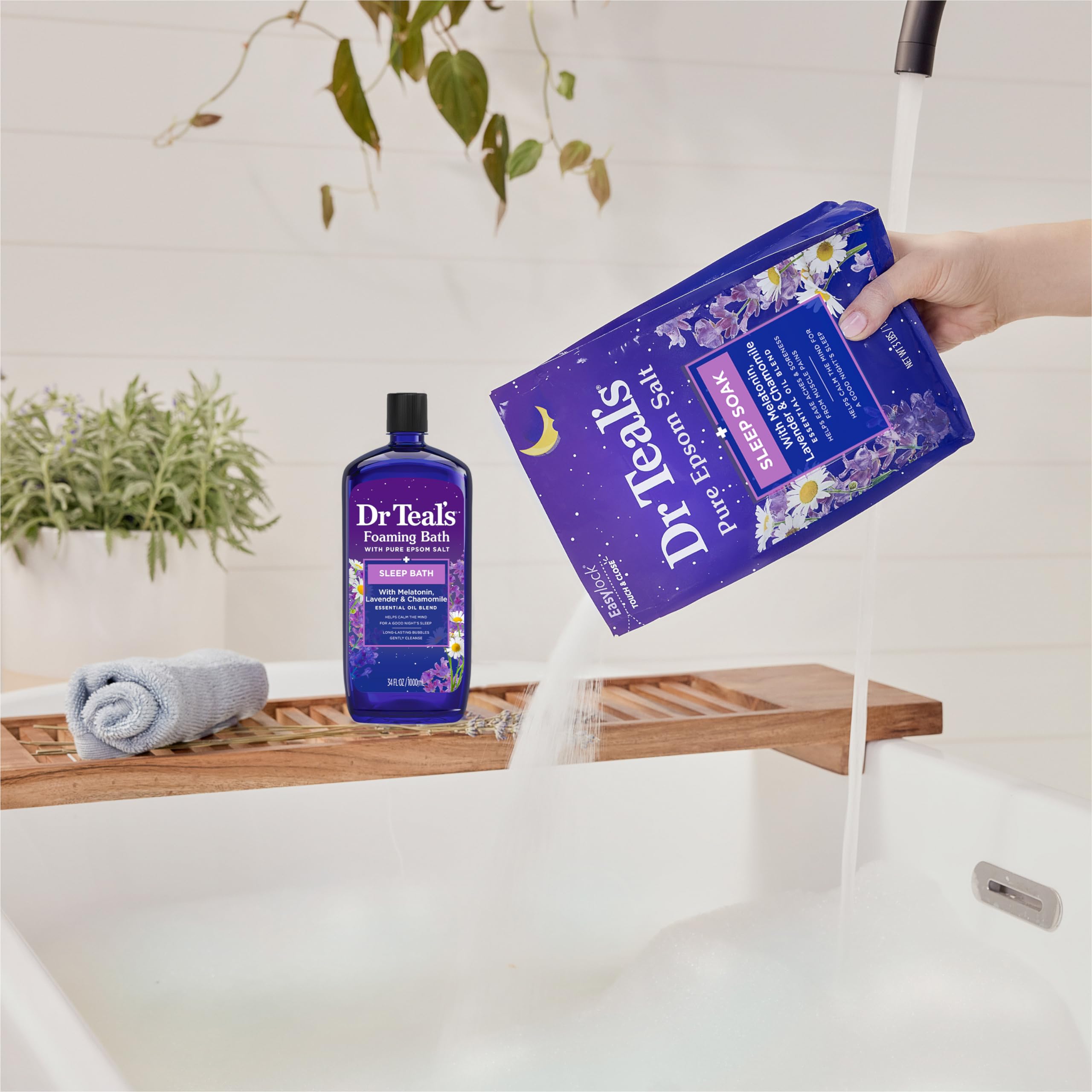 Foto 6 pulgar | Remojo Para Dormir Con Melatonina Epsom Salt Dr. Teal's, 1,36 Kg (paquete De 4) - Venta Internacional.