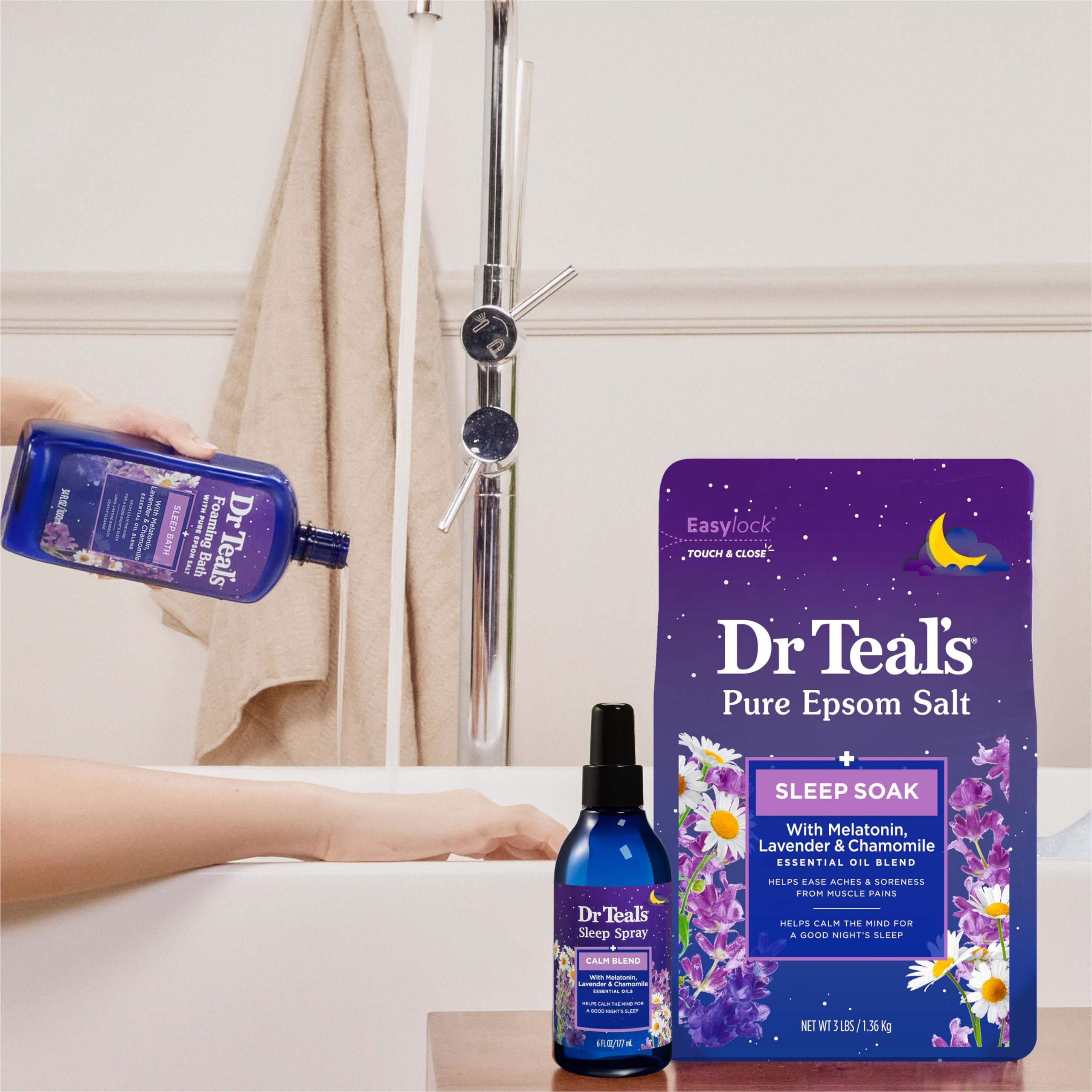 Foto 7 pulgar | Remojo Para Dormir Con Melatonina Epsom Salt Dr. Teal's, 1,36 Kg (paquete De 4) - Venta Internacional.