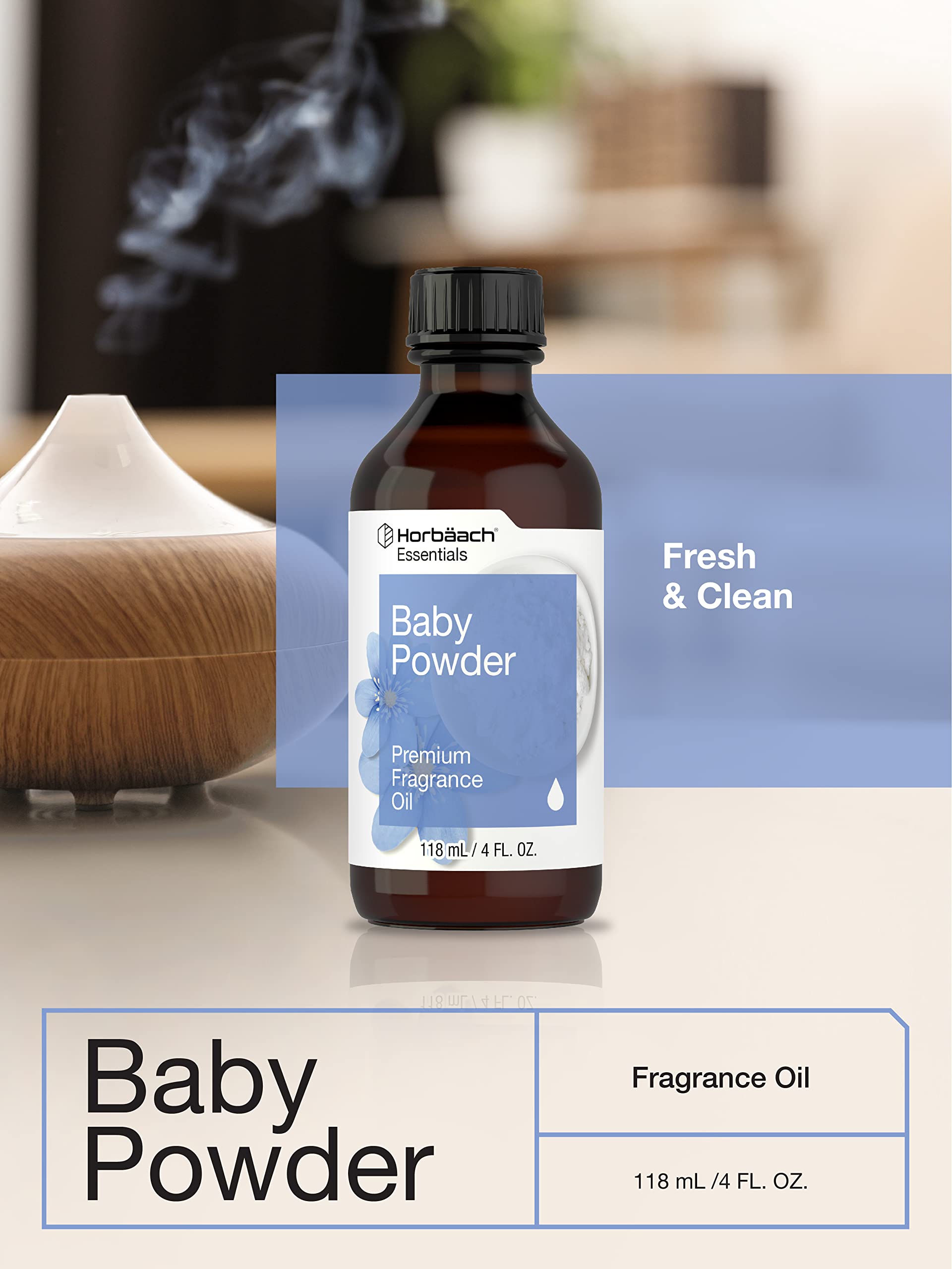 Foto 7 pulgar | Aceite Aromático Horbäach Baby Powder 118 Ml Para Difusores Y Más - Venta Internacional.
