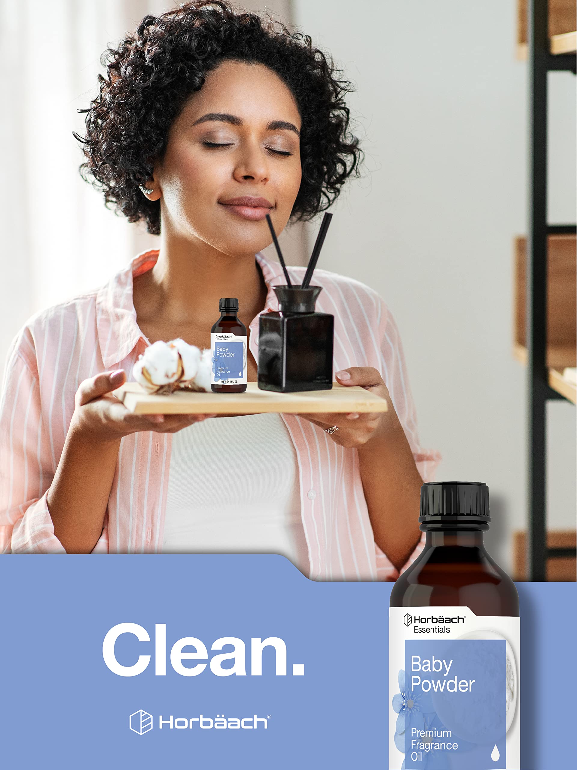 Foto 7 | Aceite Aromático Horbäach Baby Powder 118 Ml Para Difusores Y Más - Venta Internacional.