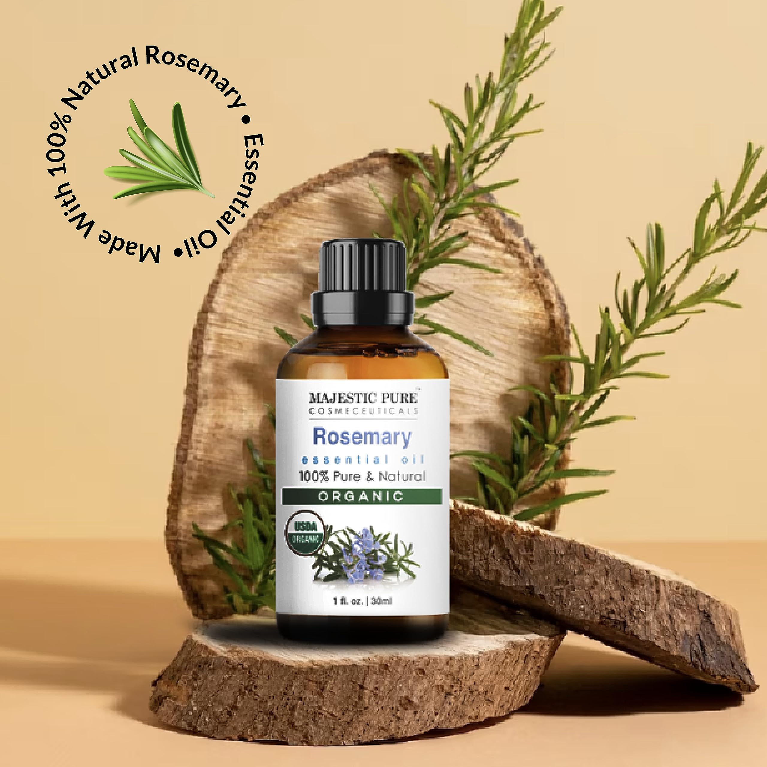 Foto 5 pulgar | Aceite Esencial Majestic Pure Organic Rosemary 30 Ml - Venta Internacional.