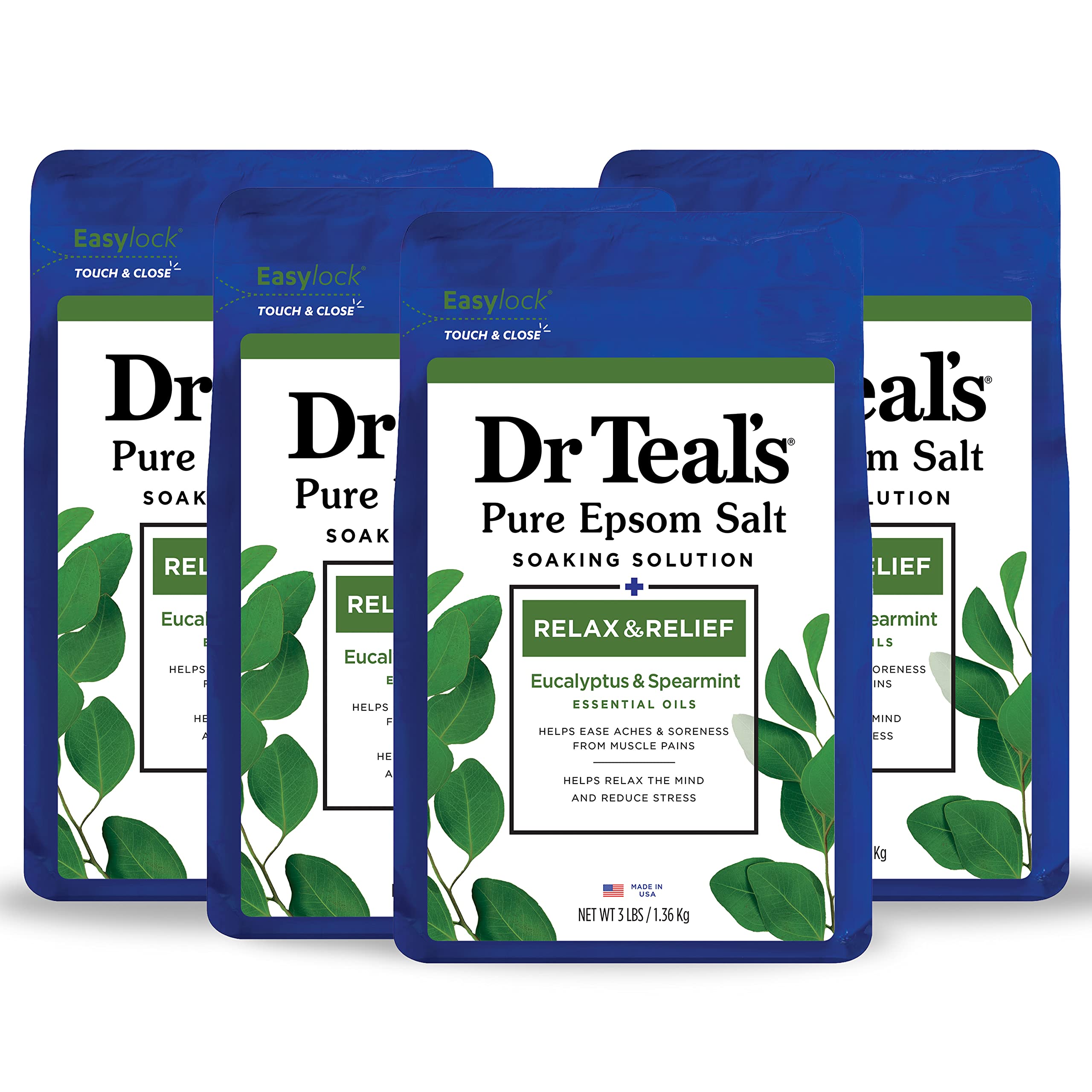 Foto 1 | Eucalipto Epsom Salt Dr. Teal's Relax & Relief, 1,36 Kg (x4) - Venta Internacional.
