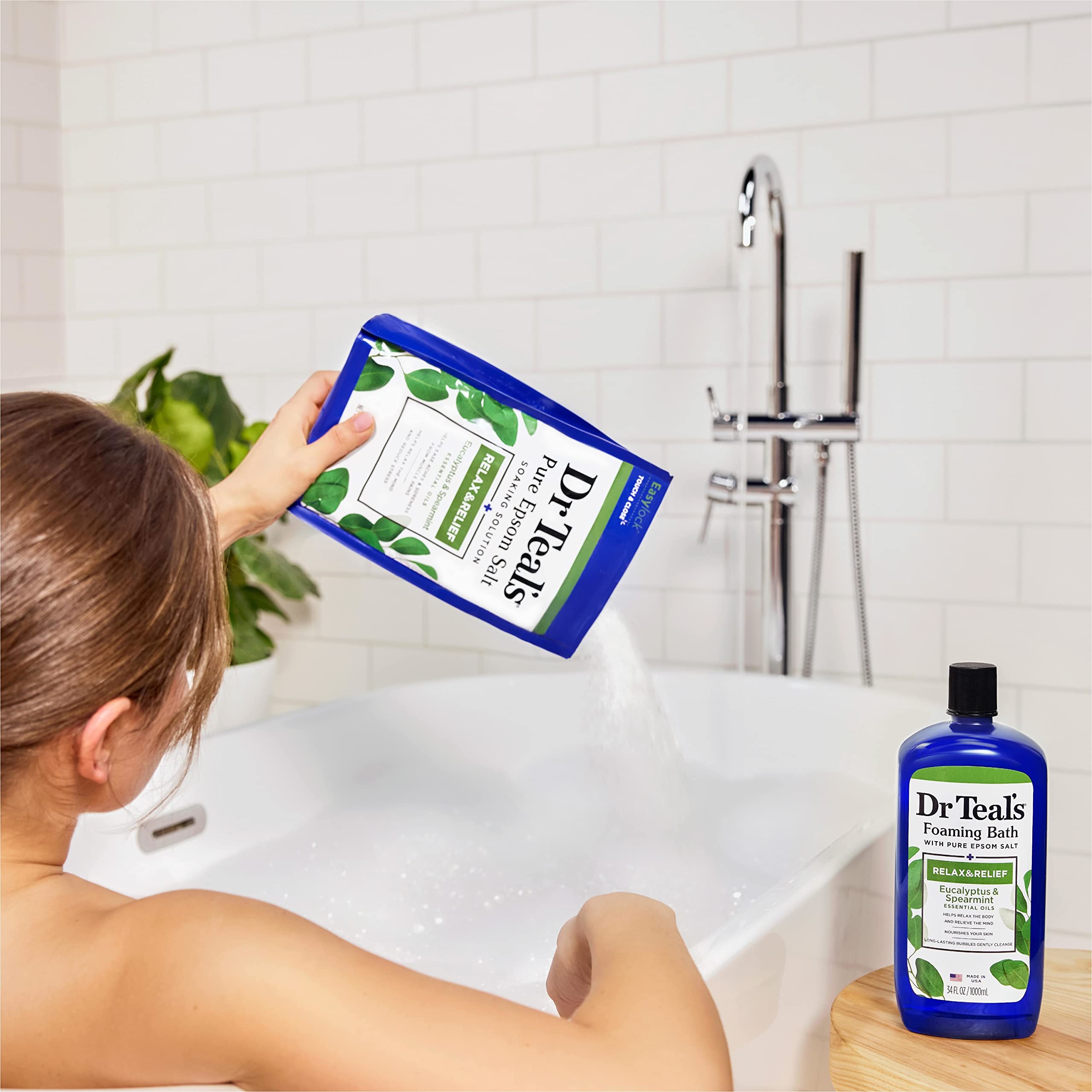 Foto 7 | Eucalipto Epsom Salt Dr. Teal's Relax & Relief, 1,36 Kg (x4) - Venta Internacional.