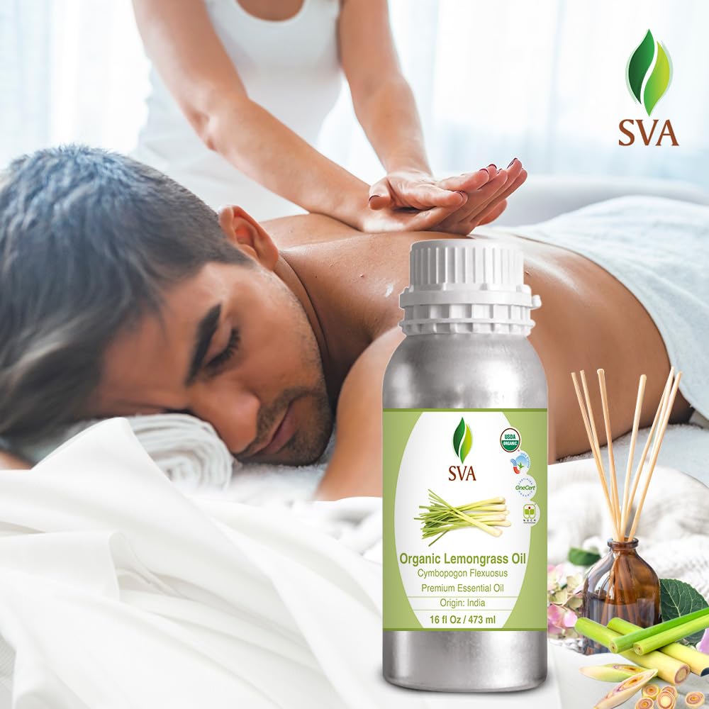 Foto 5 pulgar | Aceite Esencial Sva Lemongrass Orgánico 473 Ml 100% Natural - Venta Internacional.