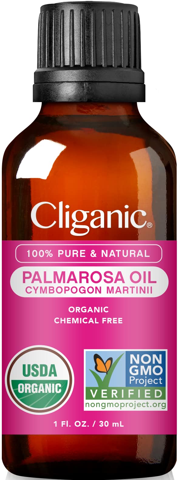 Foto 2 pulgar | Aceite Esencial Cliganic Palmarosa 30 Ml 100% Orgánico Puro - Venta Internacional.