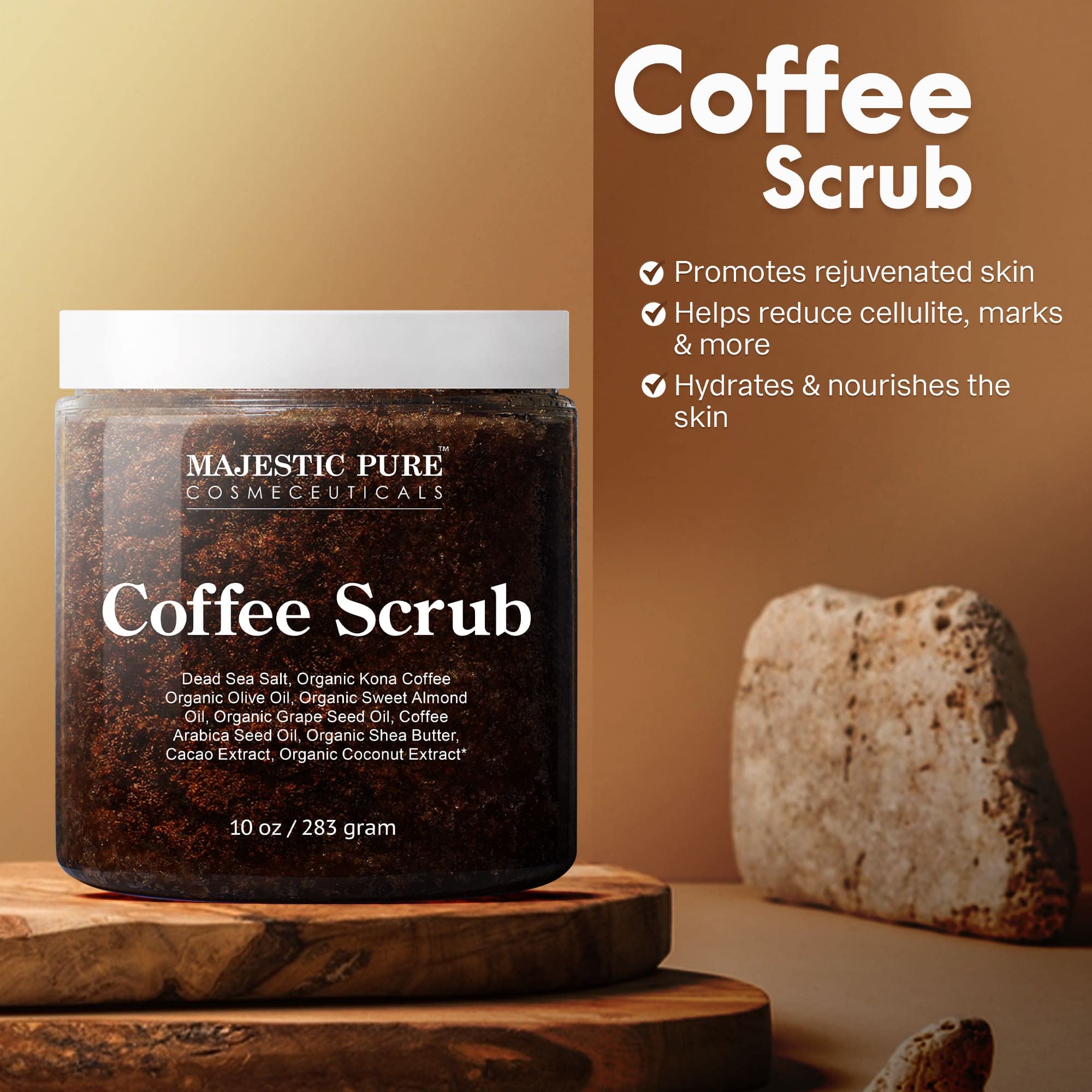 Foto 5 pulgar | Exfoliante Corporal Majestic Pure Arabica Coffee 300 Ml Para El Cuidado De La Piel - Venta Internacional.