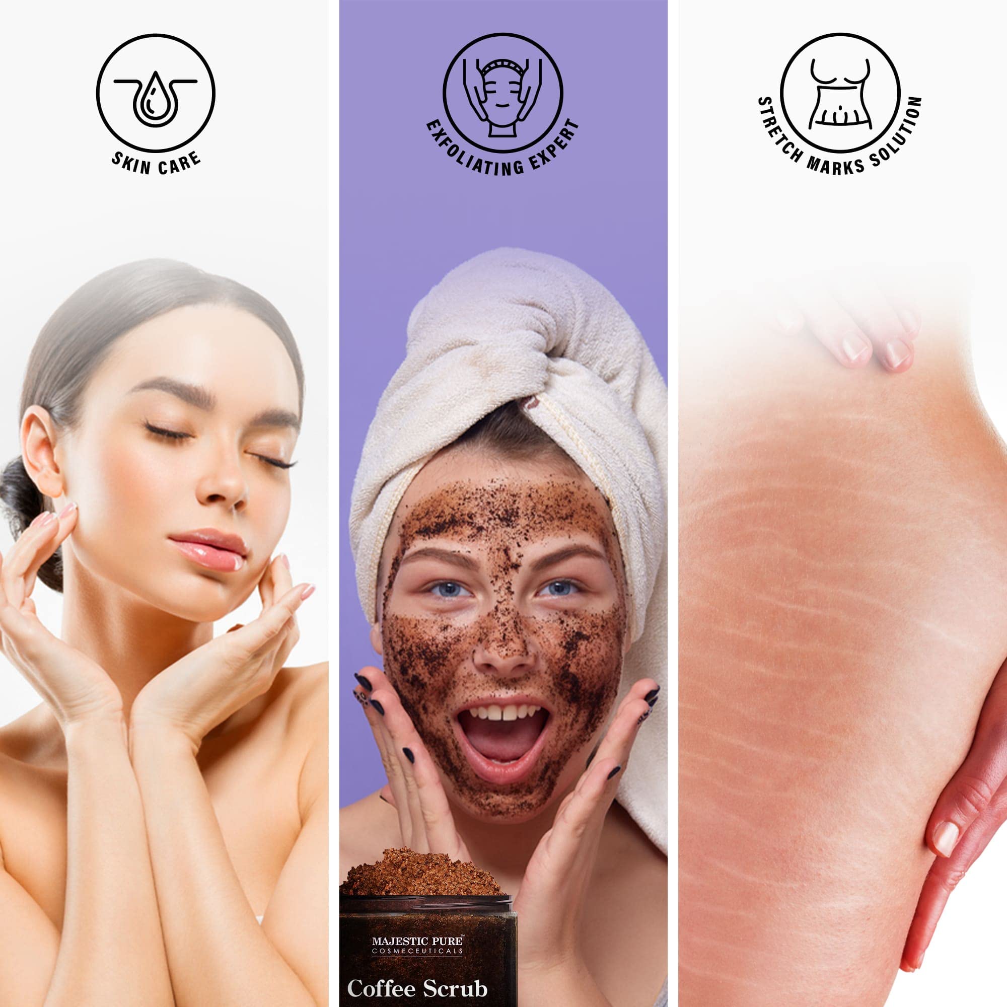 Foto 6 pulgar | Exfoliante Corporal Majestic Pure Arabica Coffee 300 Ml Para El Cuidado De La Piel - Venta Internacional.