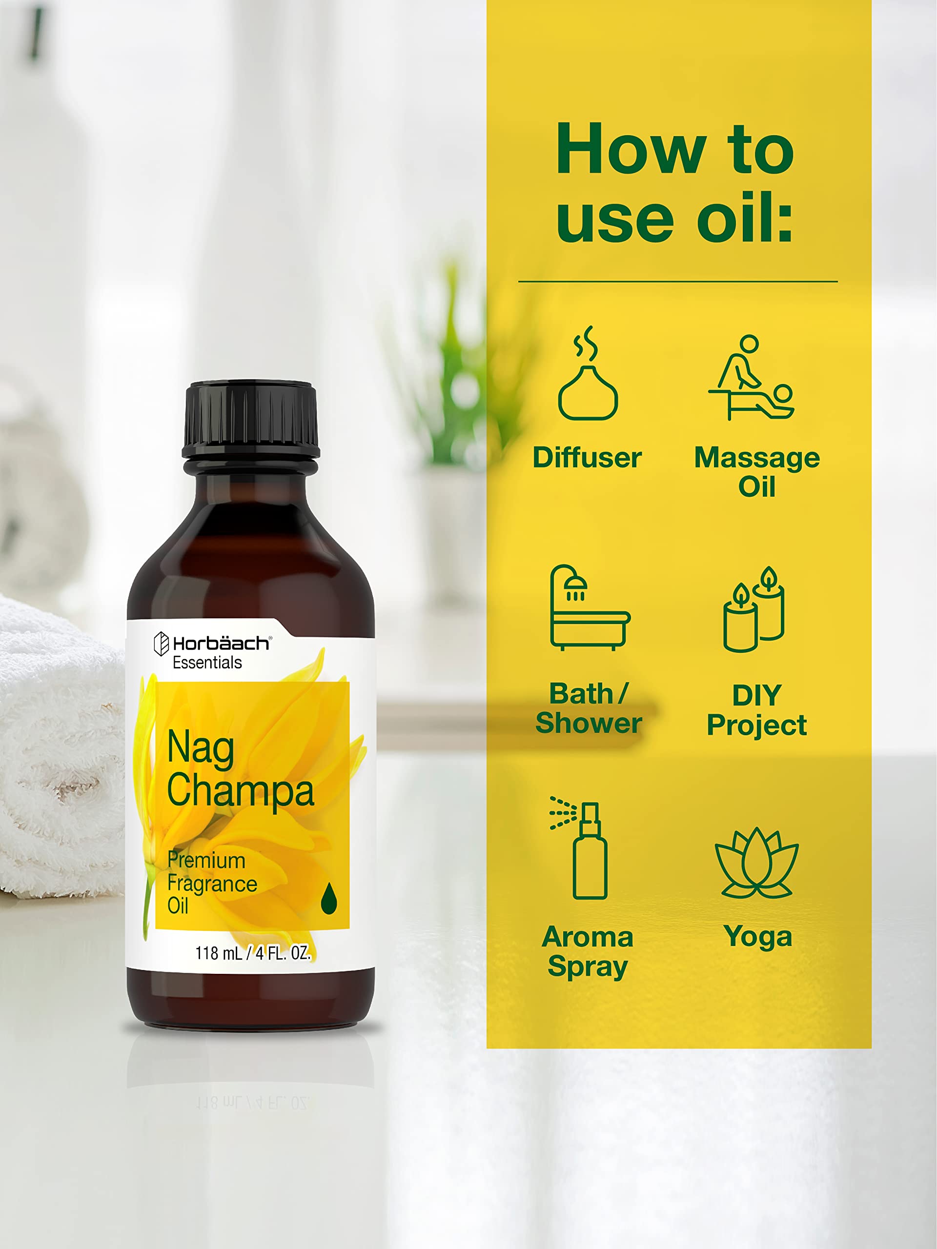 Foto 4 pulgar | Aceite Aromático Horbäach Nag Champa 118 Ml Para Difusores Y Más - Venta Internacional.
