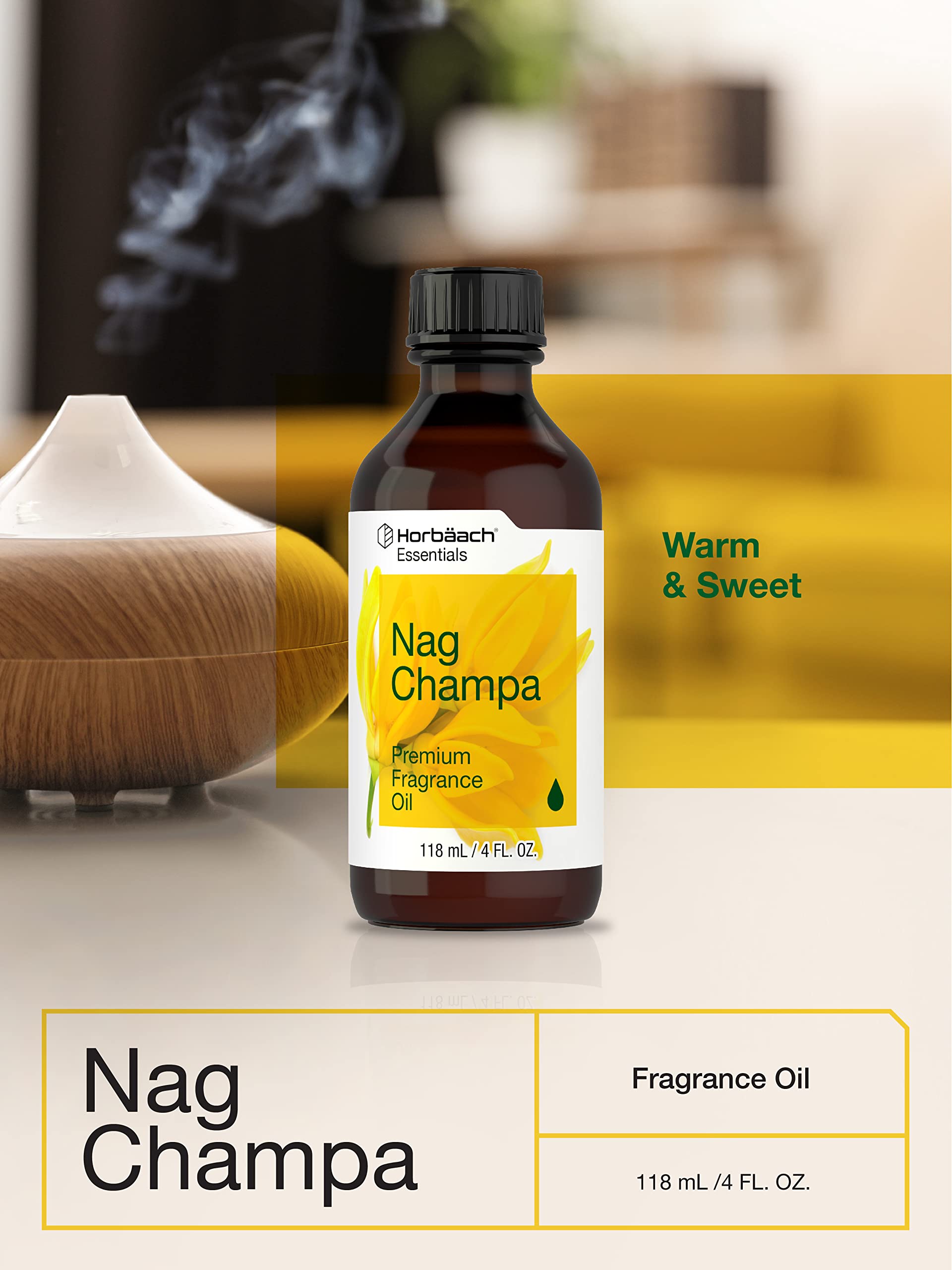 Foto 7 pulgar | Aceite Aromático Horbäach Nag Champa 118 Ml Para Difusores Y Más - Venta Internacional.