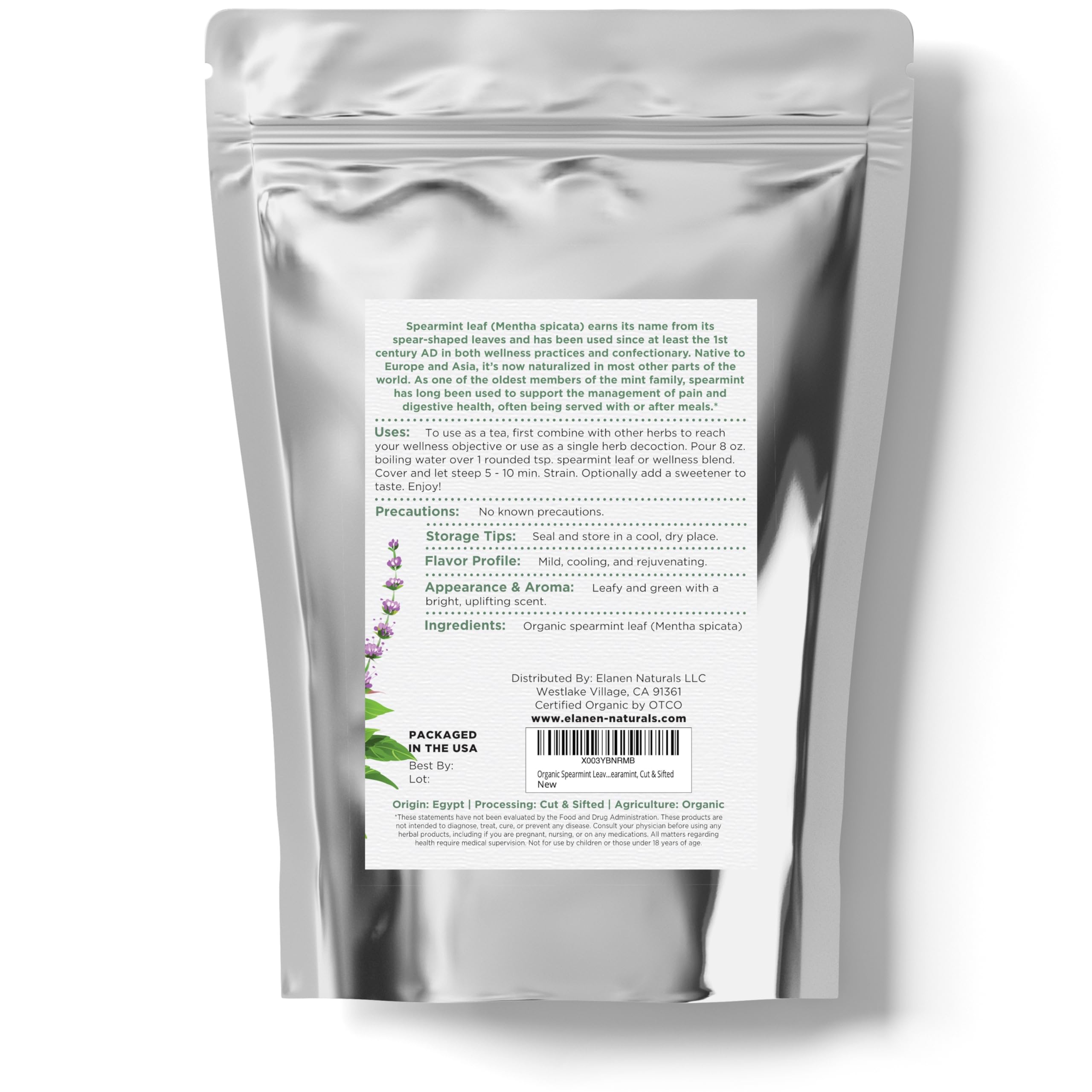 Foto 4 | Té De Menta Verde Elanen Naturals Orgánico 113 G De Hojas Sueltas - Venta Internacional.