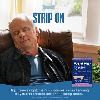 Foto 2 | Tiras Nasales Breathe Right Con Aroma A Lavanda Extra Fuertes, 26 Unidades - Venta Internacional.