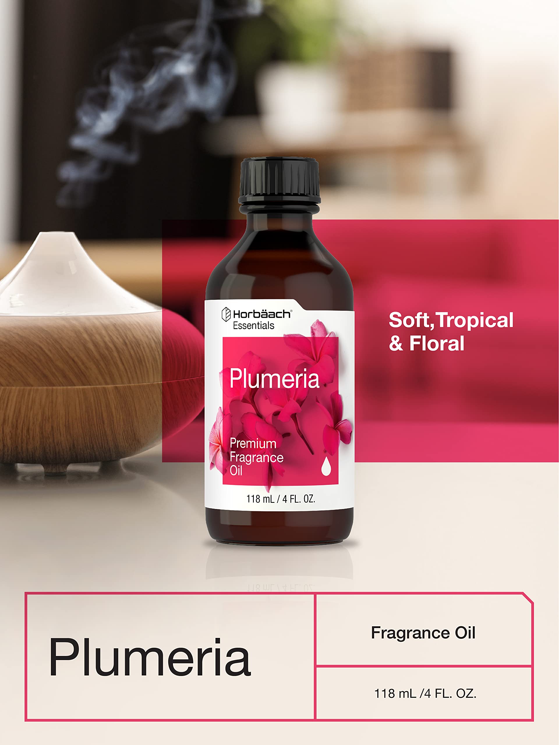 Foto 7 pulgar | Aceite Aromático Horbäach Plumeria 118 Ml De Primera Calidad - Venta Internacional.