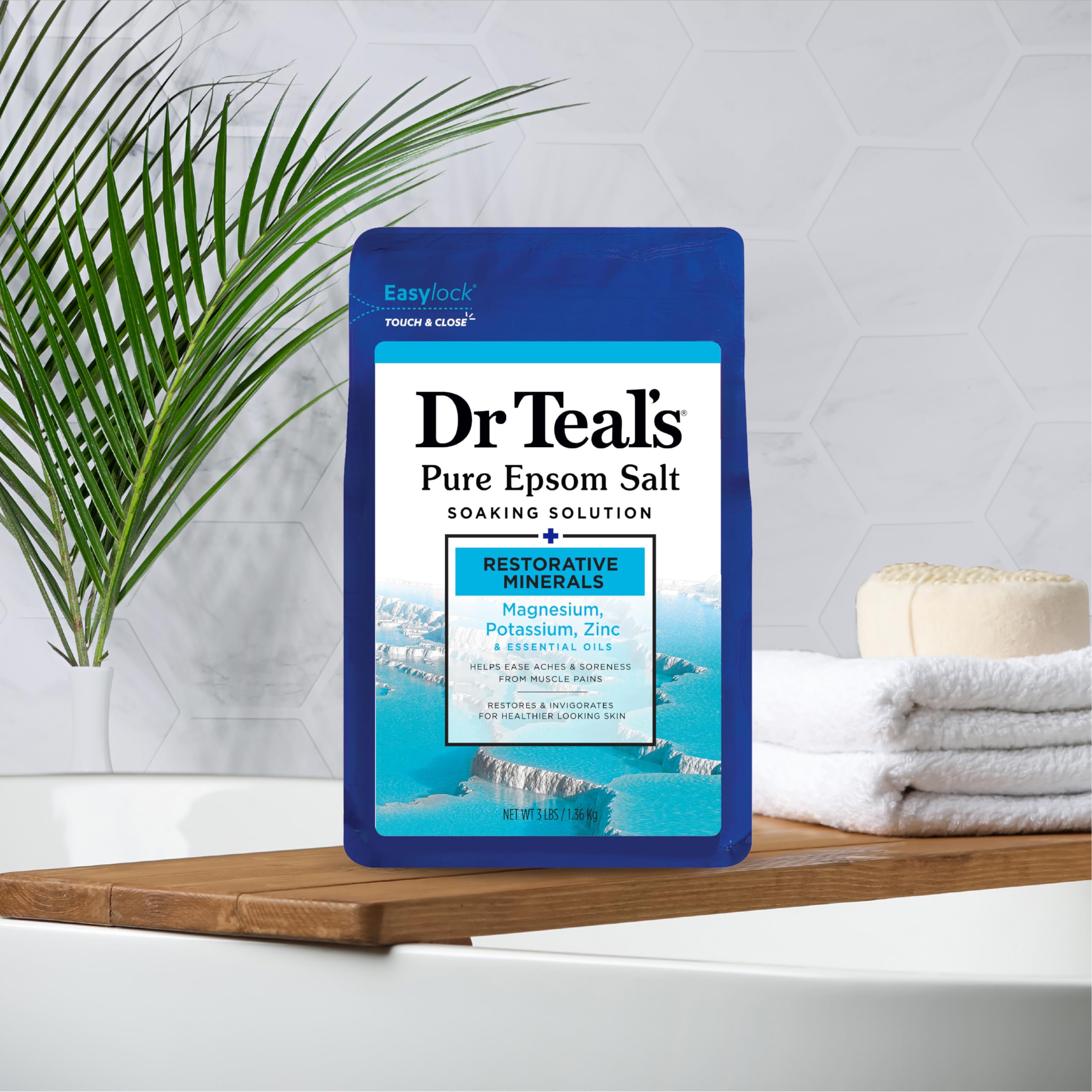 Foto 6 | Remojo Restaurador Dr. Teal's Con Sal De Epsom Y Magnesio, 1,36 Kg - Venta Internacional.