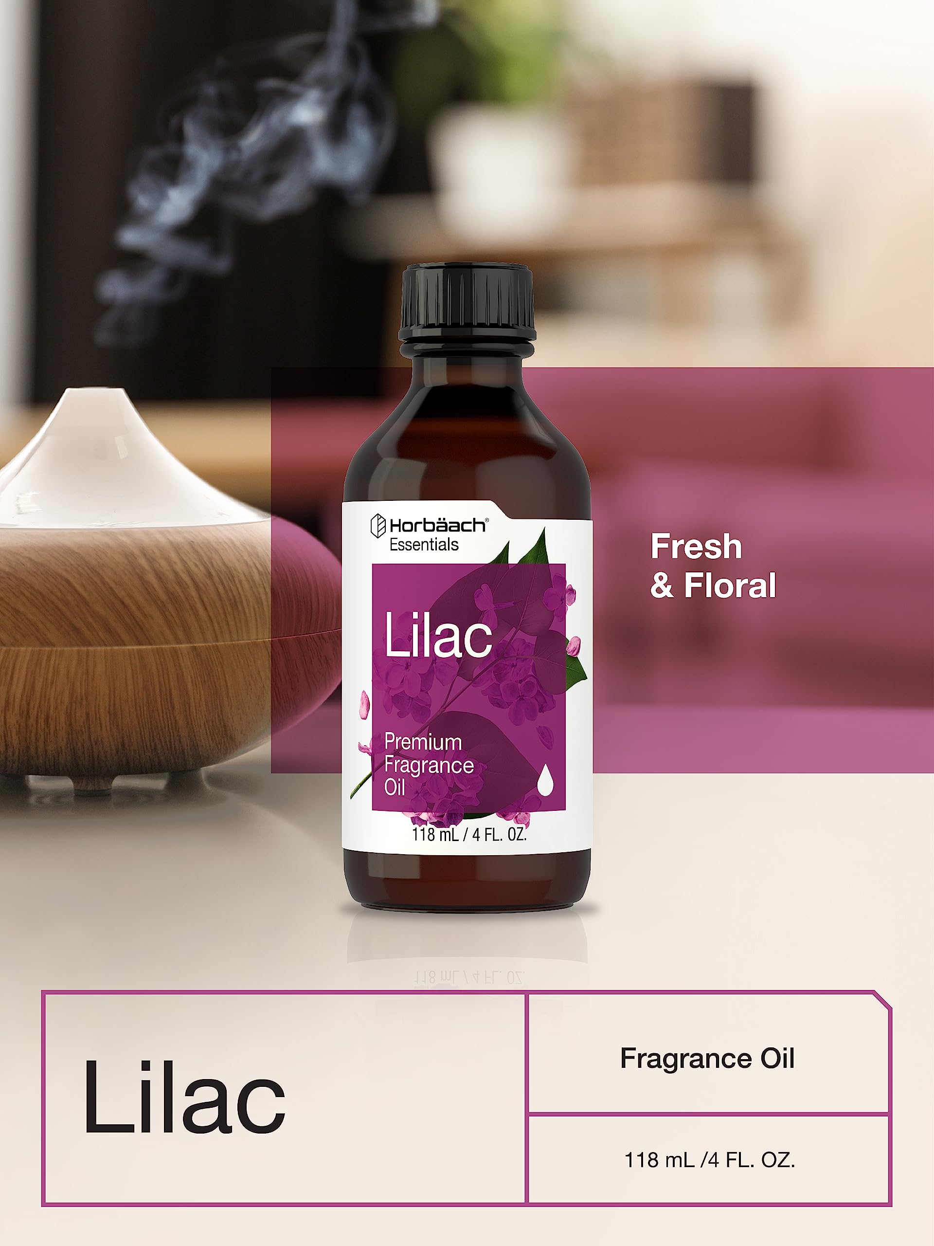 Foto 7 pulgar | Aceite Aromático Horbäach Lilac, 118 Ml, Grado Premium - Venta Internacional.