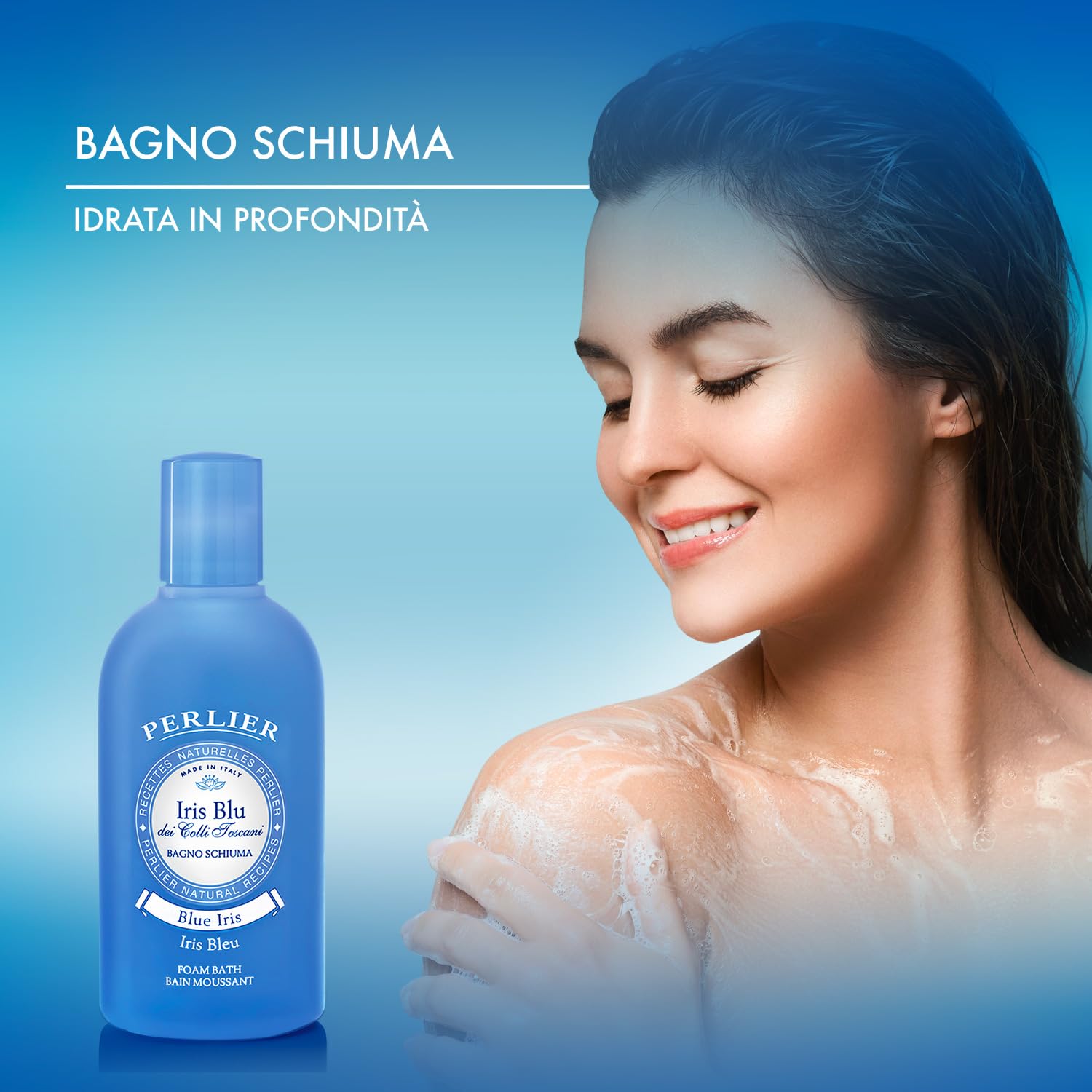 Foto 3 | Espuma De Baño Perlier Blue Iris Para Aromaterapia, 500 Ml, Para Mujeres Y Hombres - Venta Internacional.