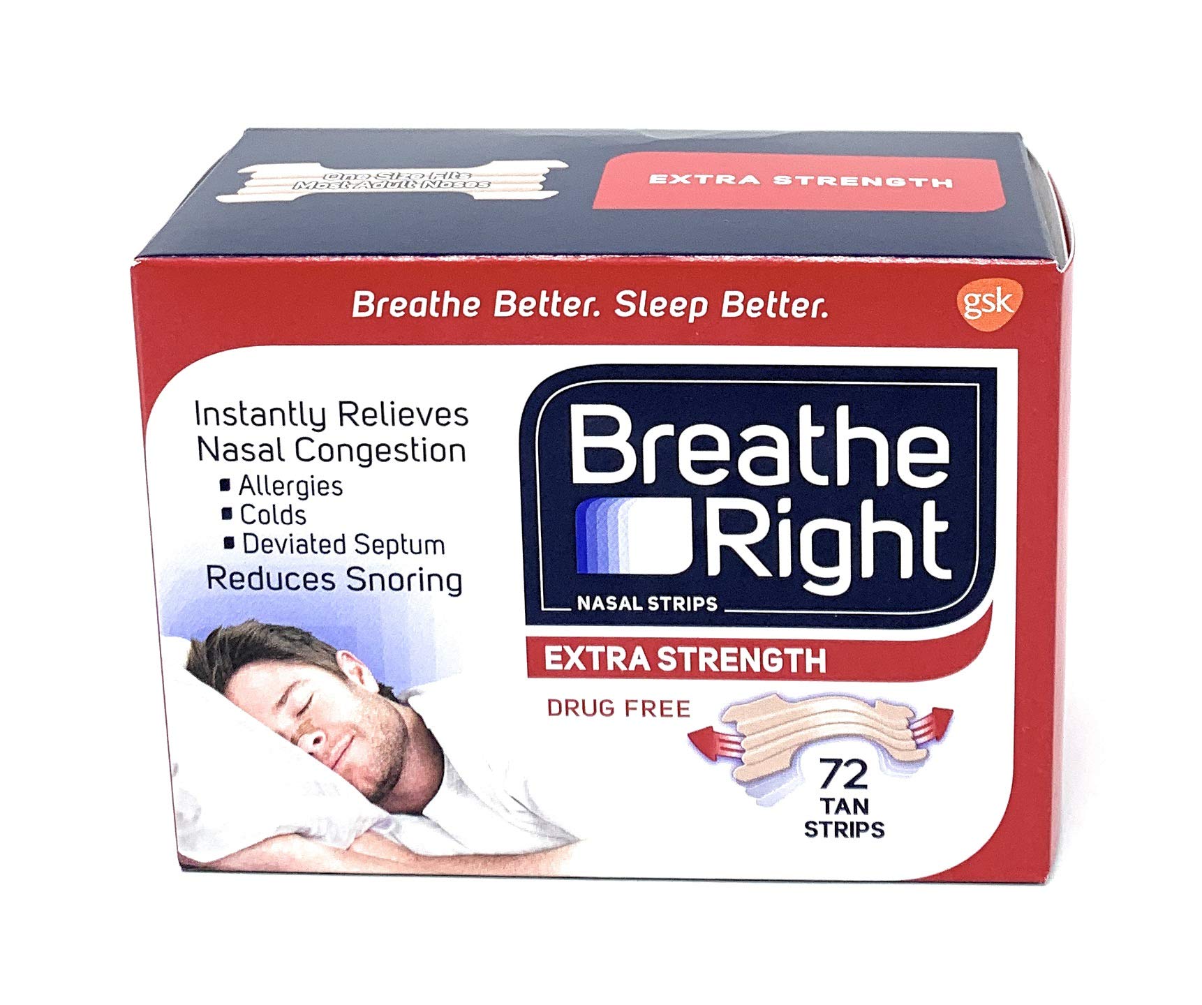 Foto 3 pulgar | Tiras Nasales Breathe Right Extra, Paquete Premium De 72 Unidades - Venta Internacional.