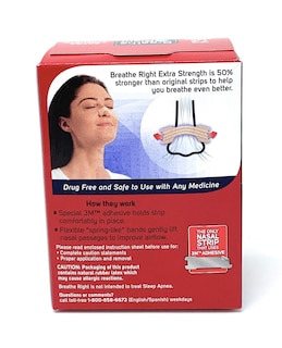 Foto 3 | Tiras Nasales Breathe Right Extra, Paquete Premium De 72 Unidades - Venta Internacional.