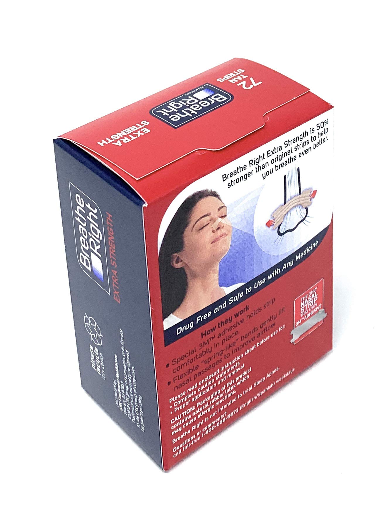 Foto 6 pulgar | Tiras Nasales Breathe Right Extra, Paquete Premium De 72 Unidades - Venta Internacional.