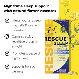 Foto 2 | El Líquido Sleep Aid Rescue Bach Rescue Sleep Se Derrite, 28 Unidades - Venta Internacional.