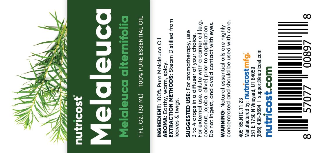 Foto 6 pulgar | Aceite Esencial Nutricost Melaleuca (árbol De Té) 30 Ml 100% Puro - Venta Internacional.