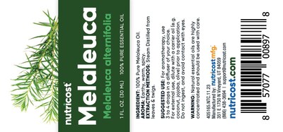 Foto 5 | Aceite Esencial Nutricost Melaleuca (árbol De Té) 30 Ml 100% Puro - Venta Internacional.