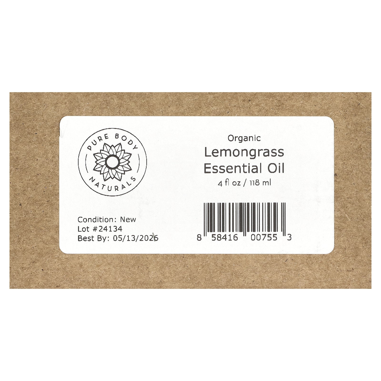 Foto 4 pulgar | Aceite Esencial Pure Body Naturals Organic Lemongrass 118 Ml - Venta Internacional.