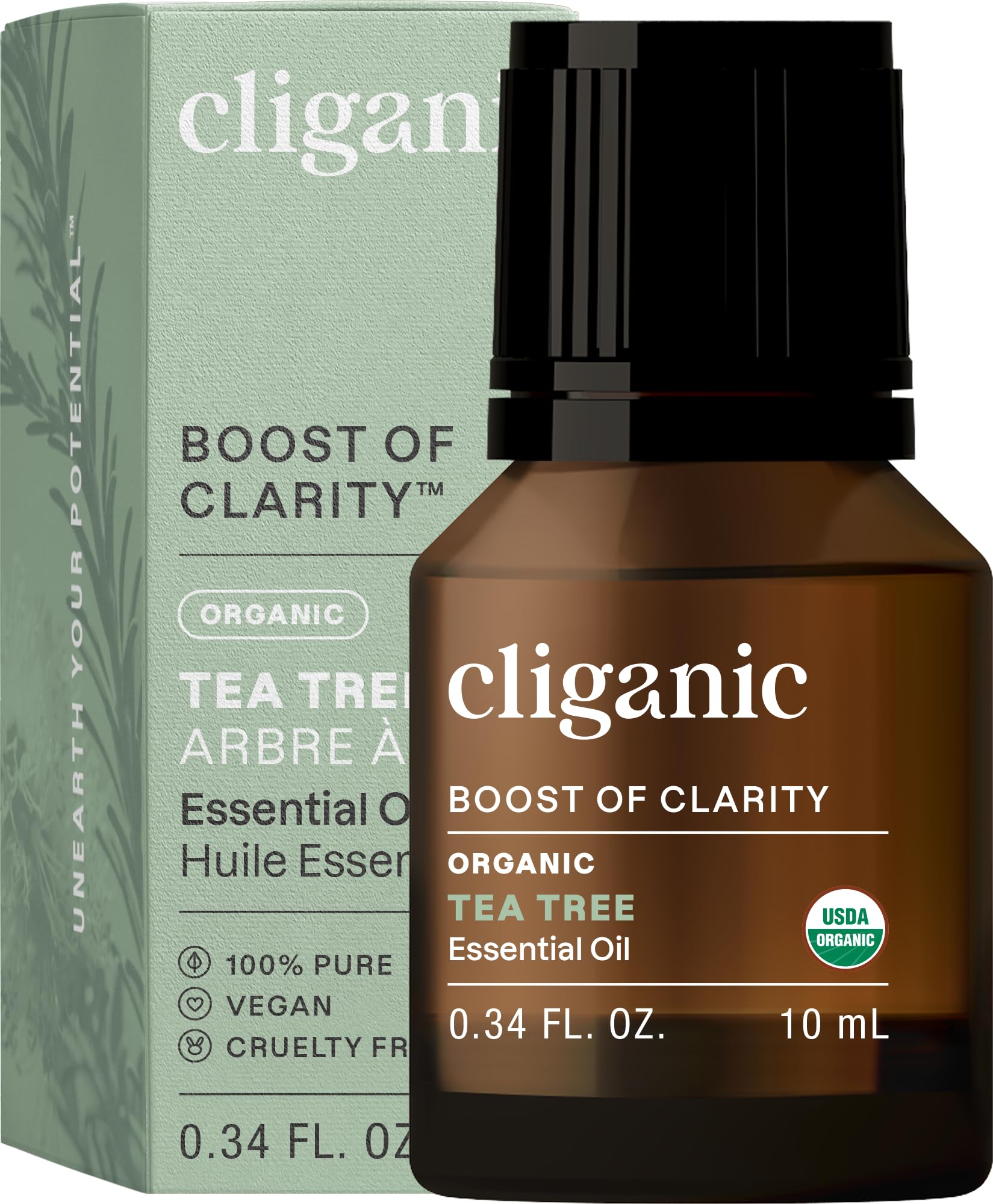 Foto 2 pulgar | Aceite Esencial De Árbol De Té Orgánico Cliganic 100% Puro Y Natural - Venta Internacional.